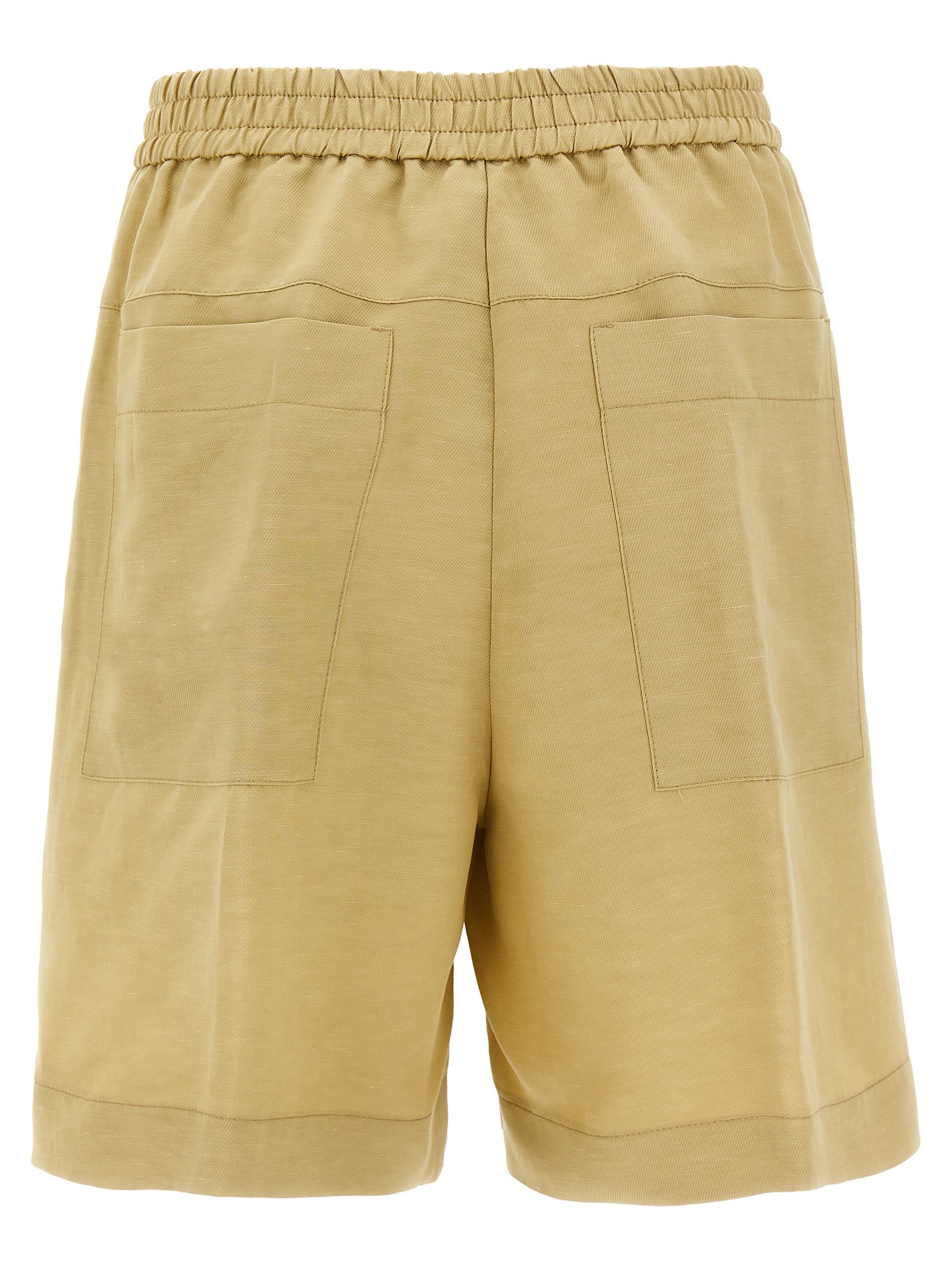 Nude Linen Bermuda Shorts Bermuda And Short Beige In Beige