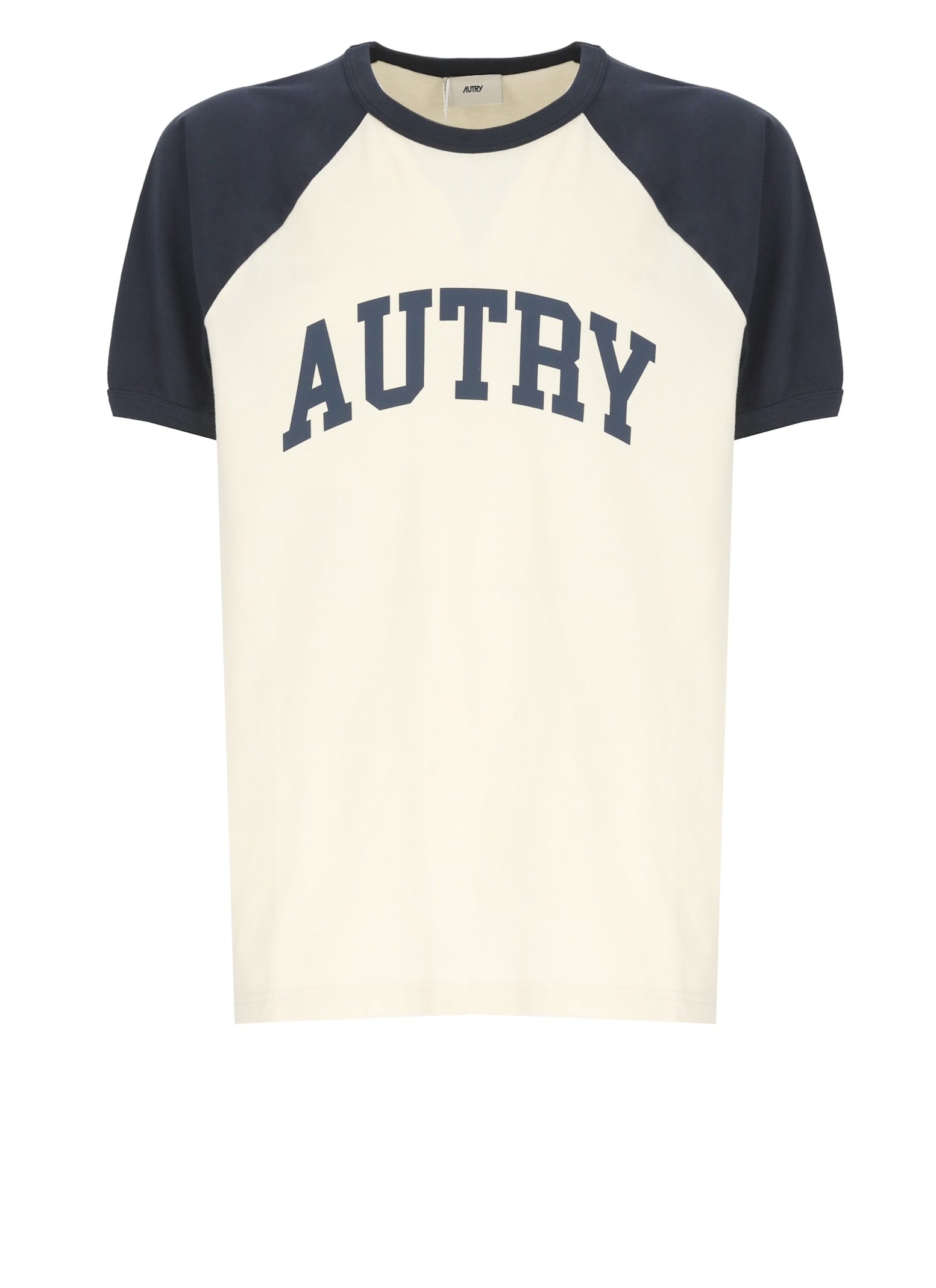 Autry Short Sleeves Contrasting Color In White