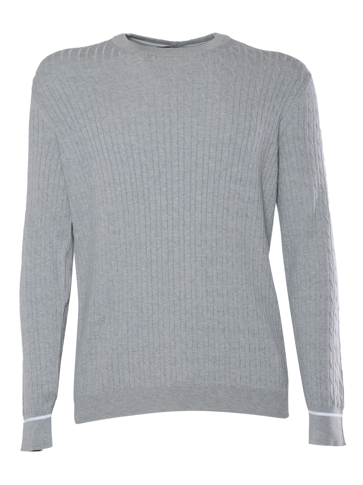 Shop Peserico Gray Tricot Sweater In Grey