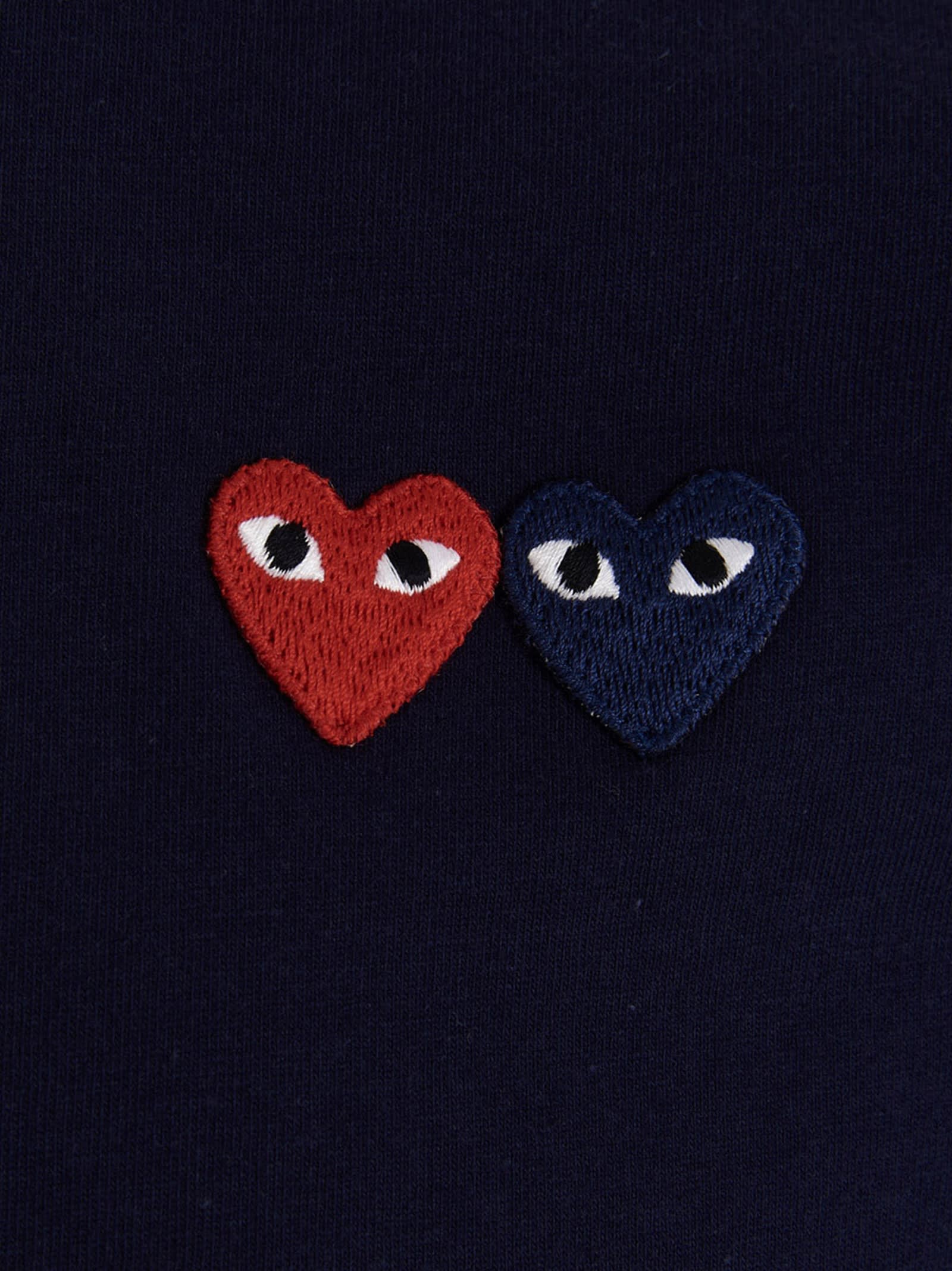 Navy Double Heart T-shirt