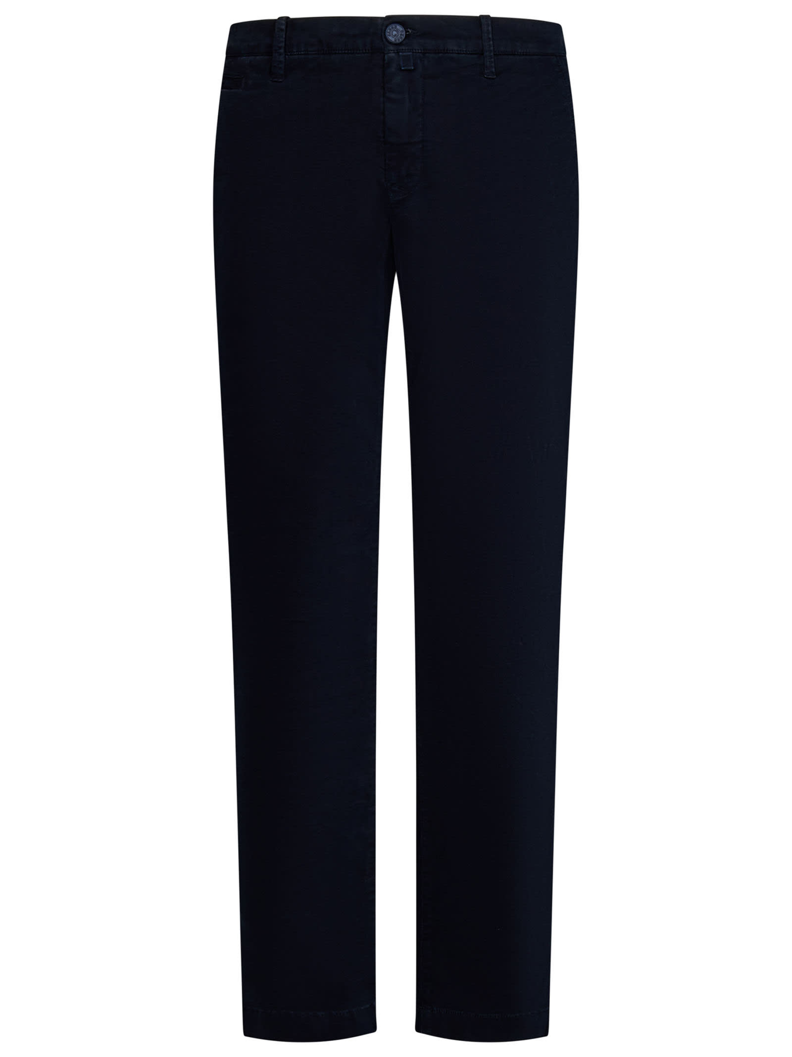 Shop Jacob Cohen Trousers In Navy Blue