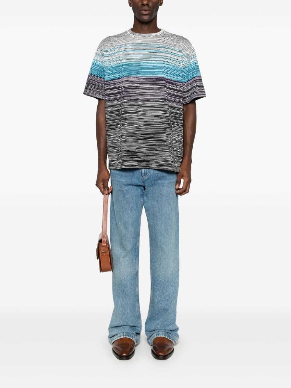 Shop Missoni T-shirt In Blue