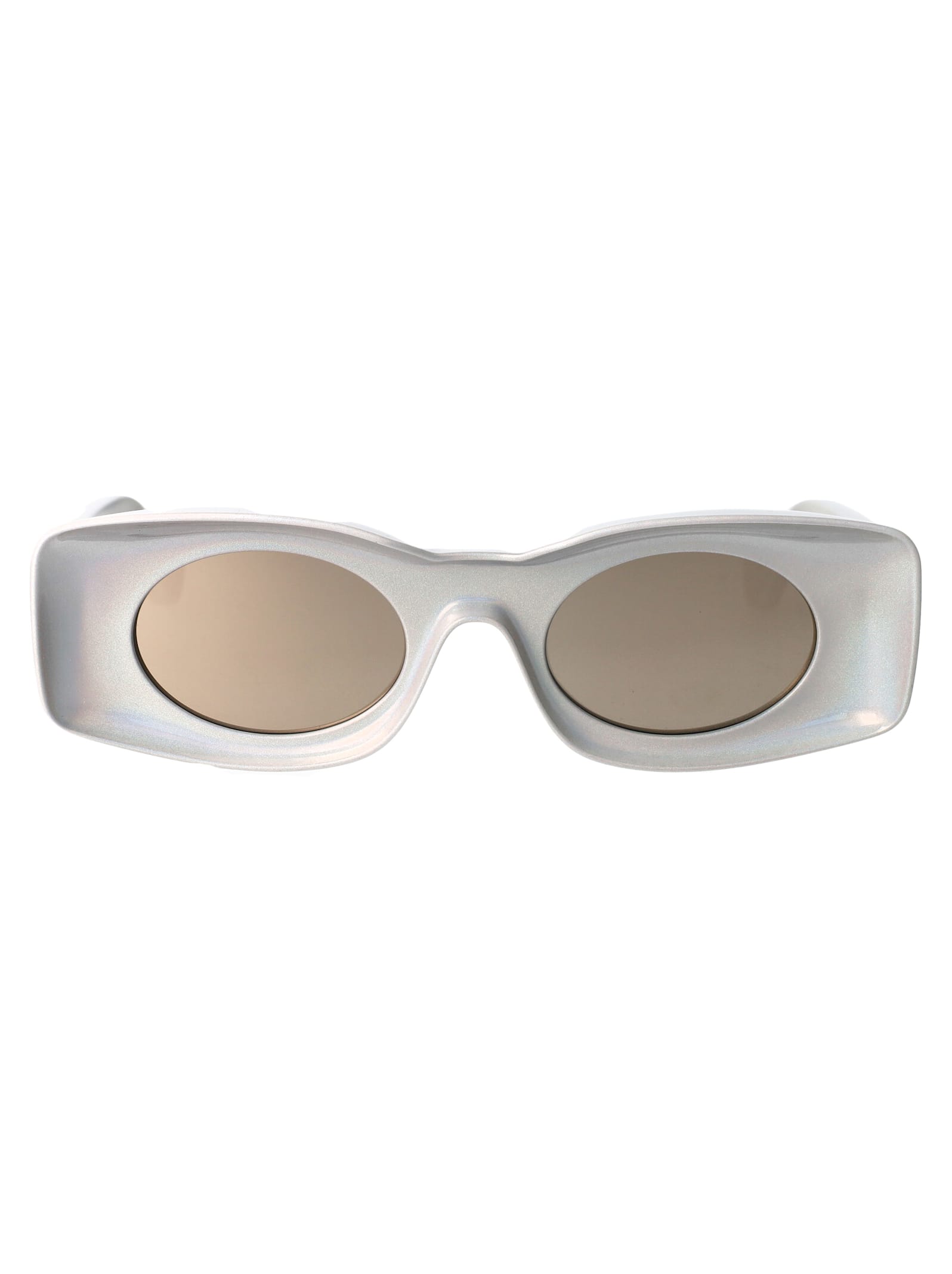 Shop Loewe Signature Sunglasses In Silver