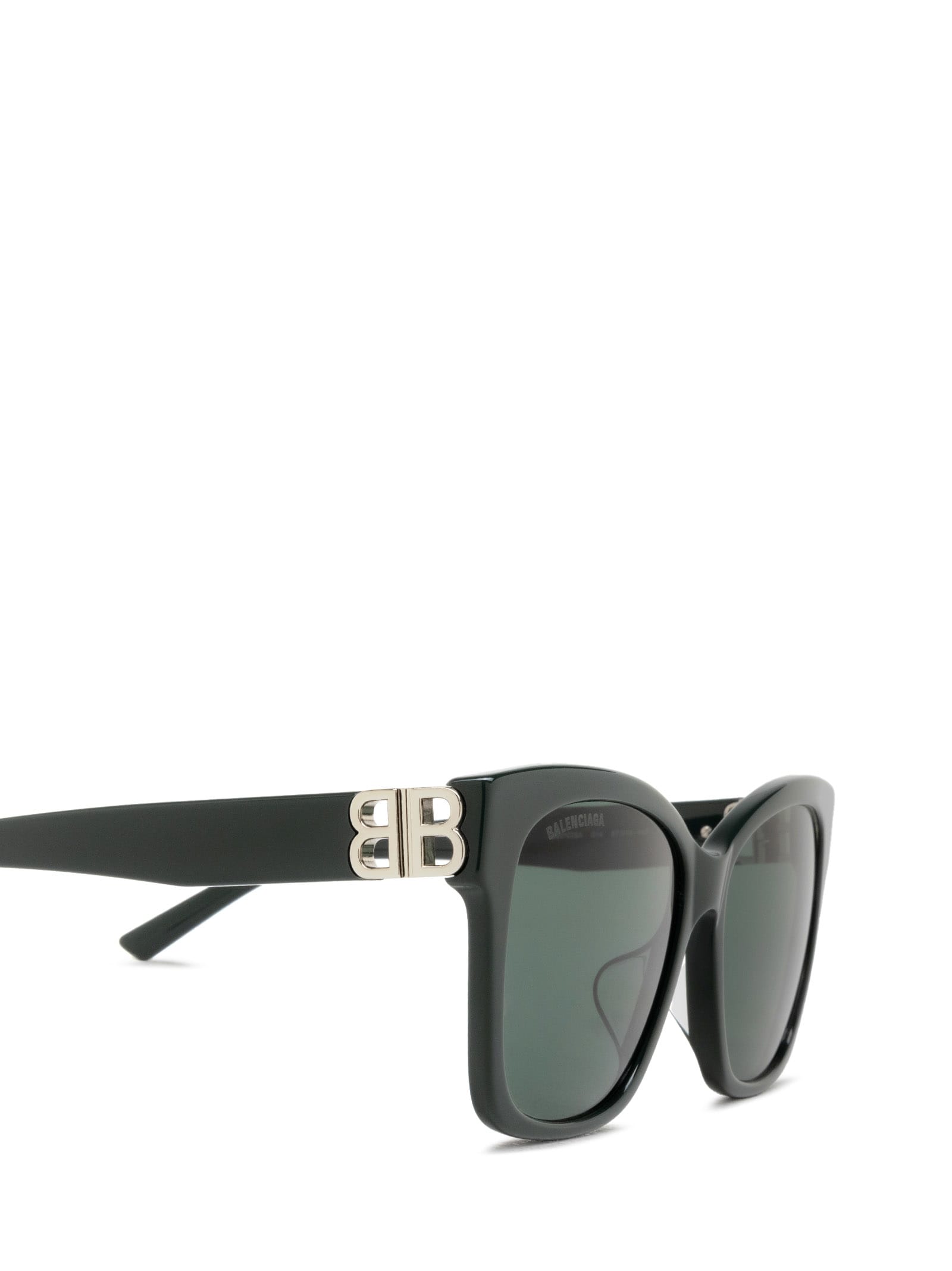 Shop Balenciaga Bb0102sa Green Sunglasses