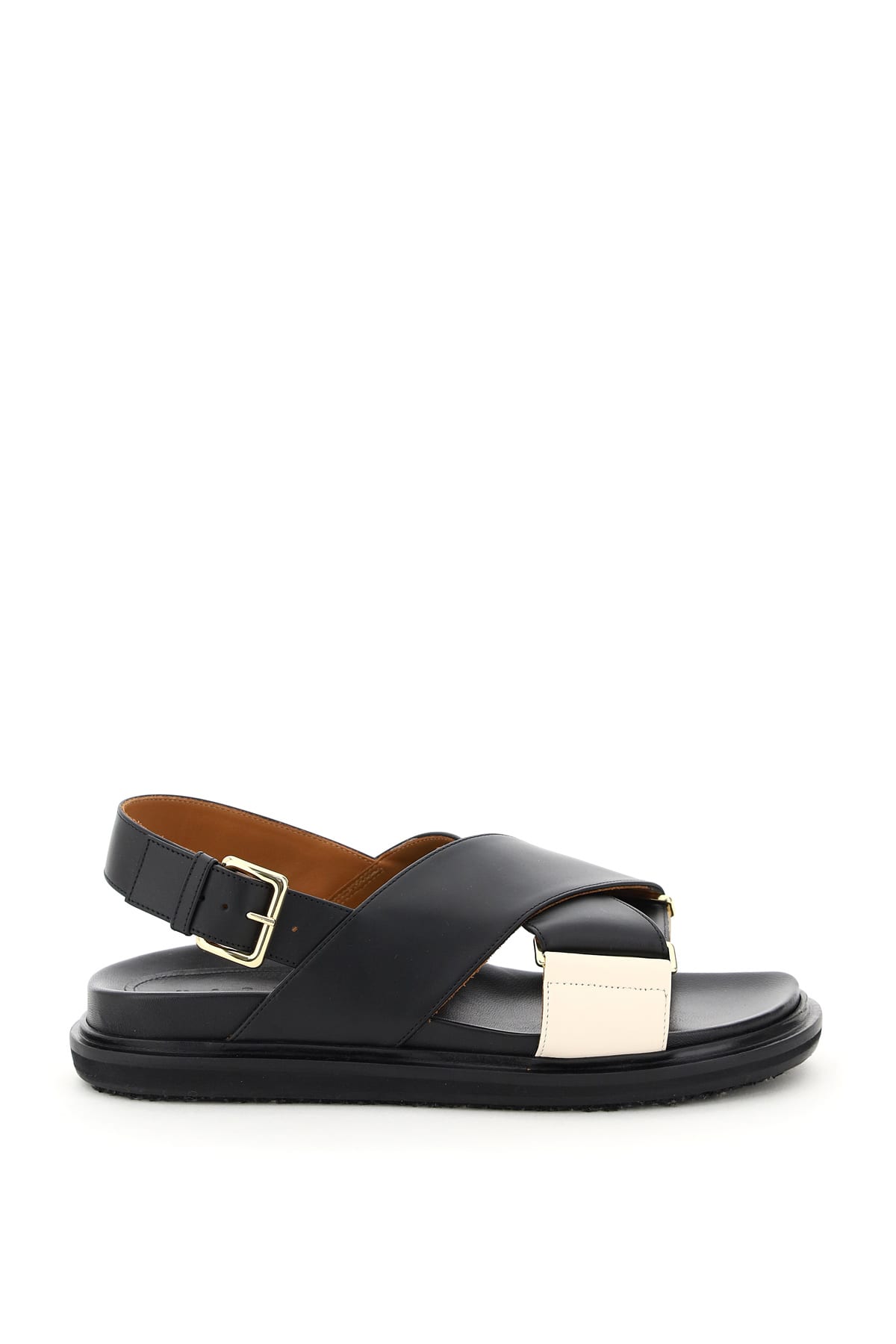 Buy Marni Fussbett Leather Sandals online, shop Marni shoes with free shipping