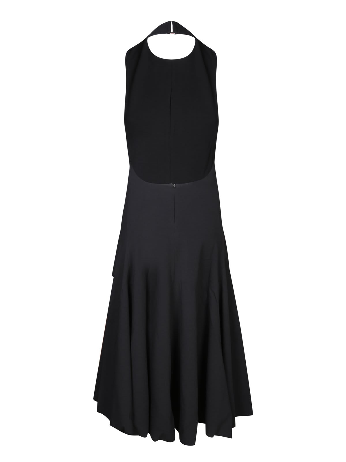 Shop Jacquemus La Robe Favola Flared Halter Dress In Black