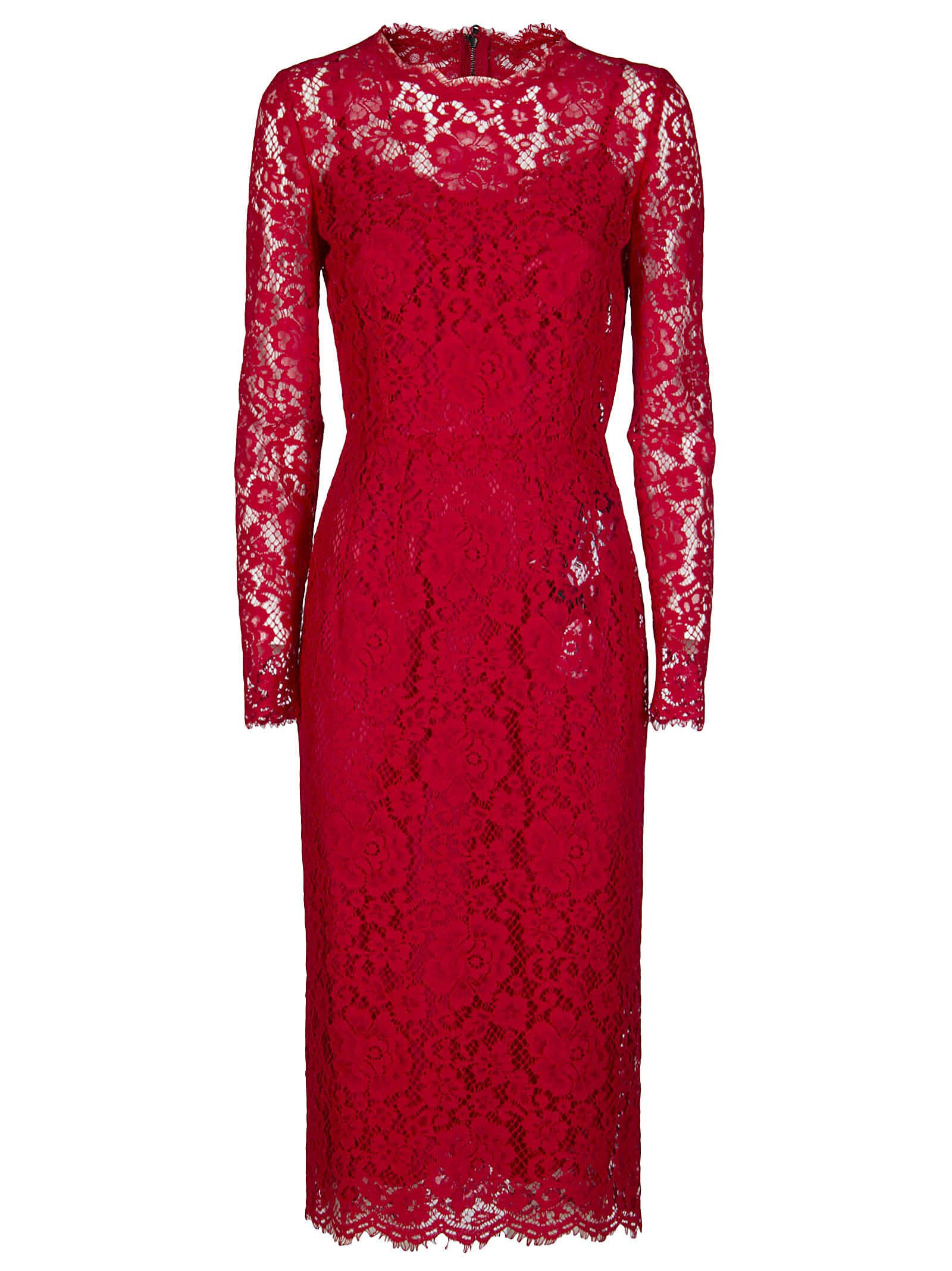 Photo of  Dolce & Gabbana Red Cotton-viscose Blend Dress- shop Dolce & Gabbana Dresses online sales
