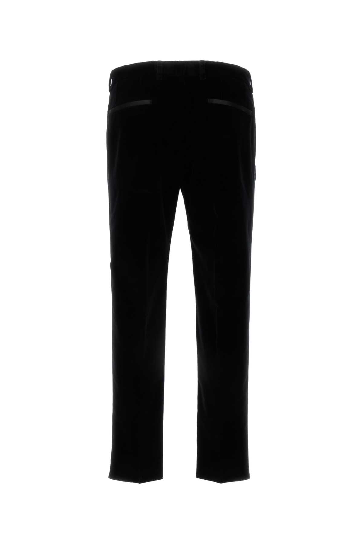 Shop Dolce & Gabbana Black Velvet Pant In Nero