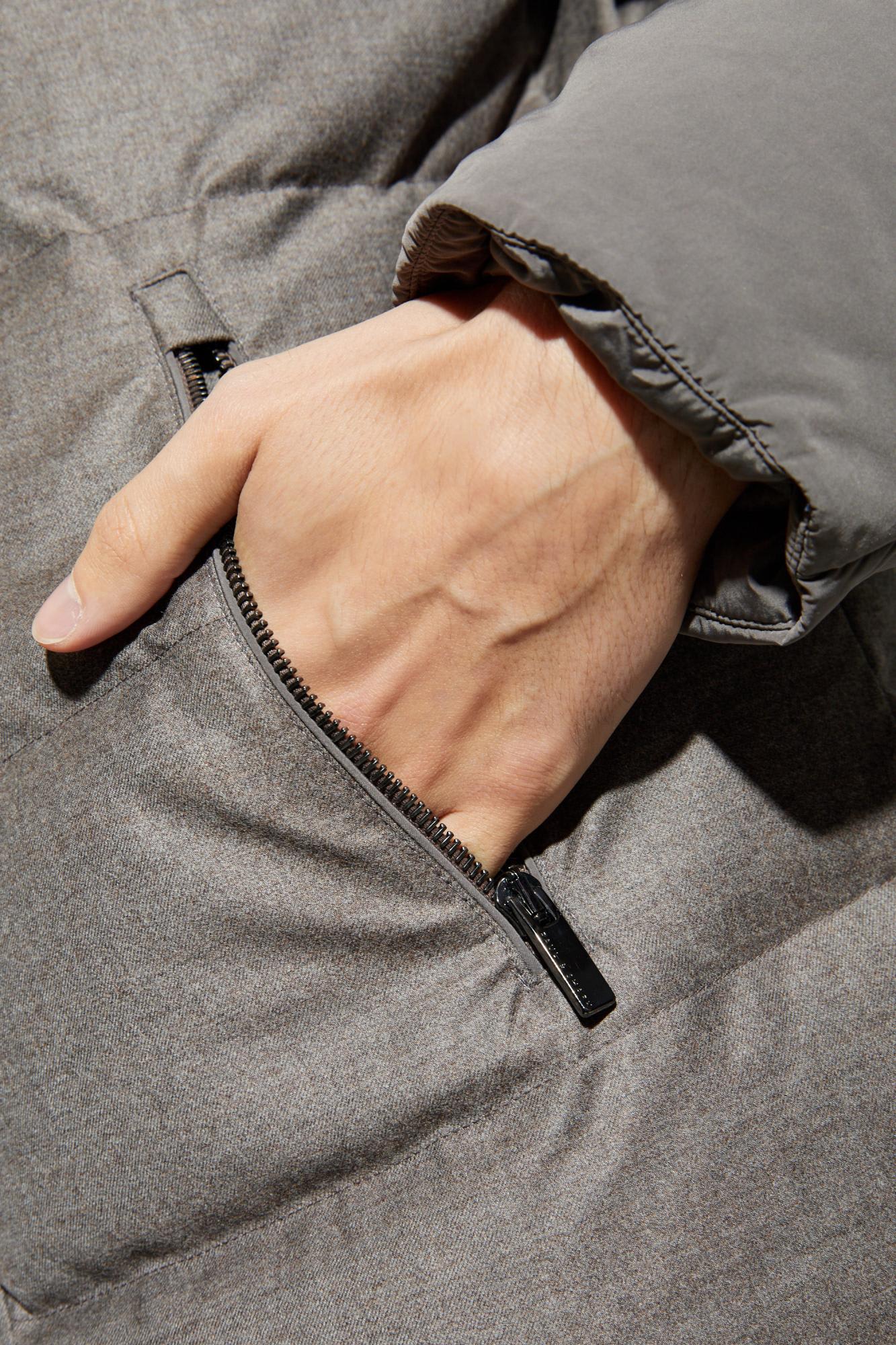 Paul&amp;shark Paul & Shark Down Jacket With Detachable Hood In Gray