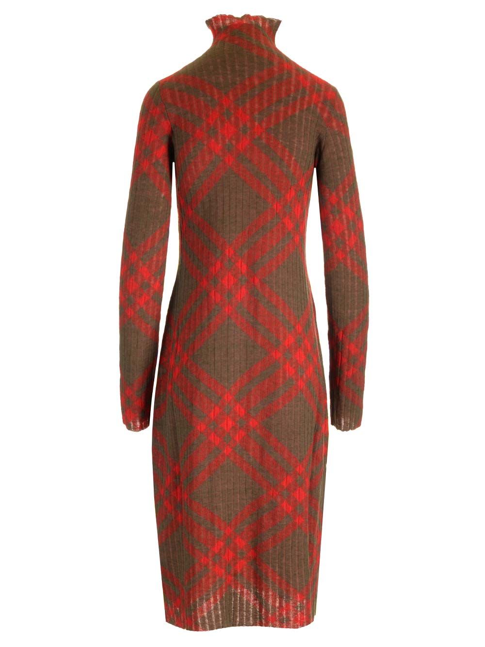 Shop Burberry Lightweight Knit Dress In Red