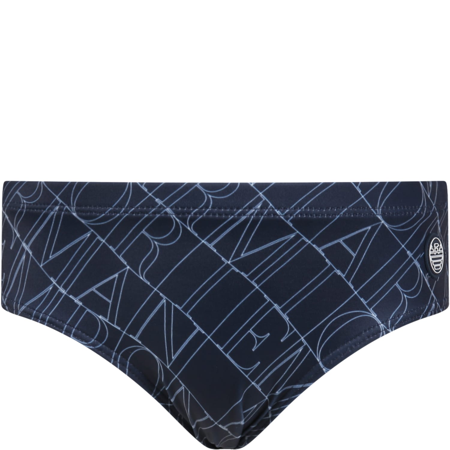 Armani Collezioni Blue Swimsuit For Boy With Logo