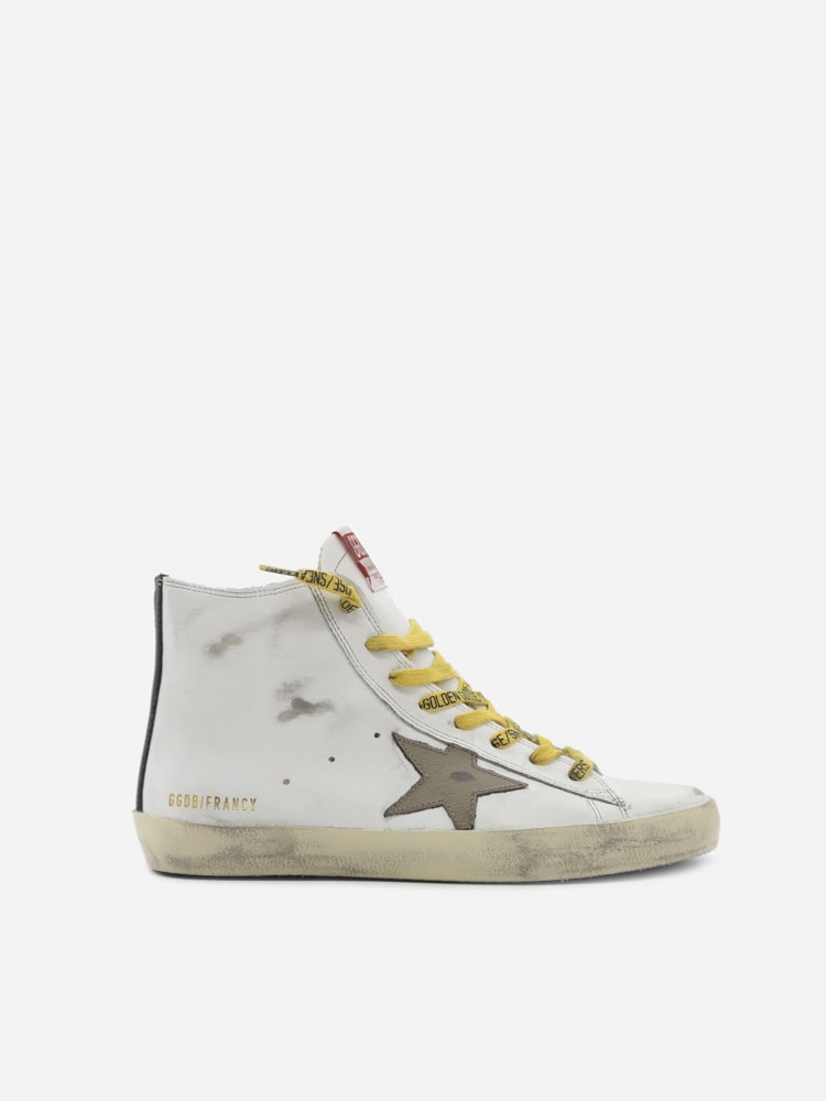 Golden Goose Francy Sneakers In Leather With Contrasting Inserts