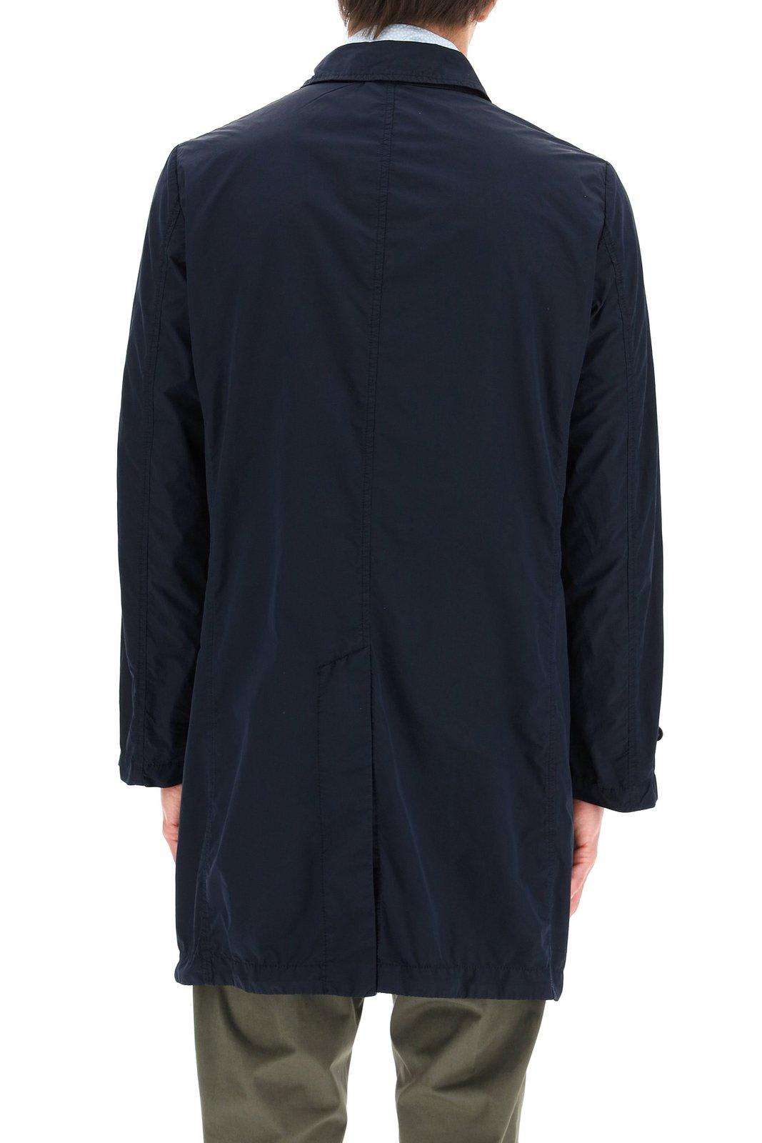 Shop Aspesi Mid-length Single-breasted Coat In Navy