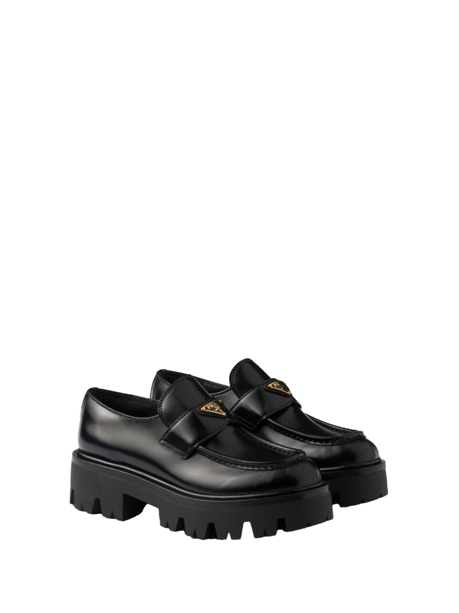 Prada Moccasins In Suede In Black