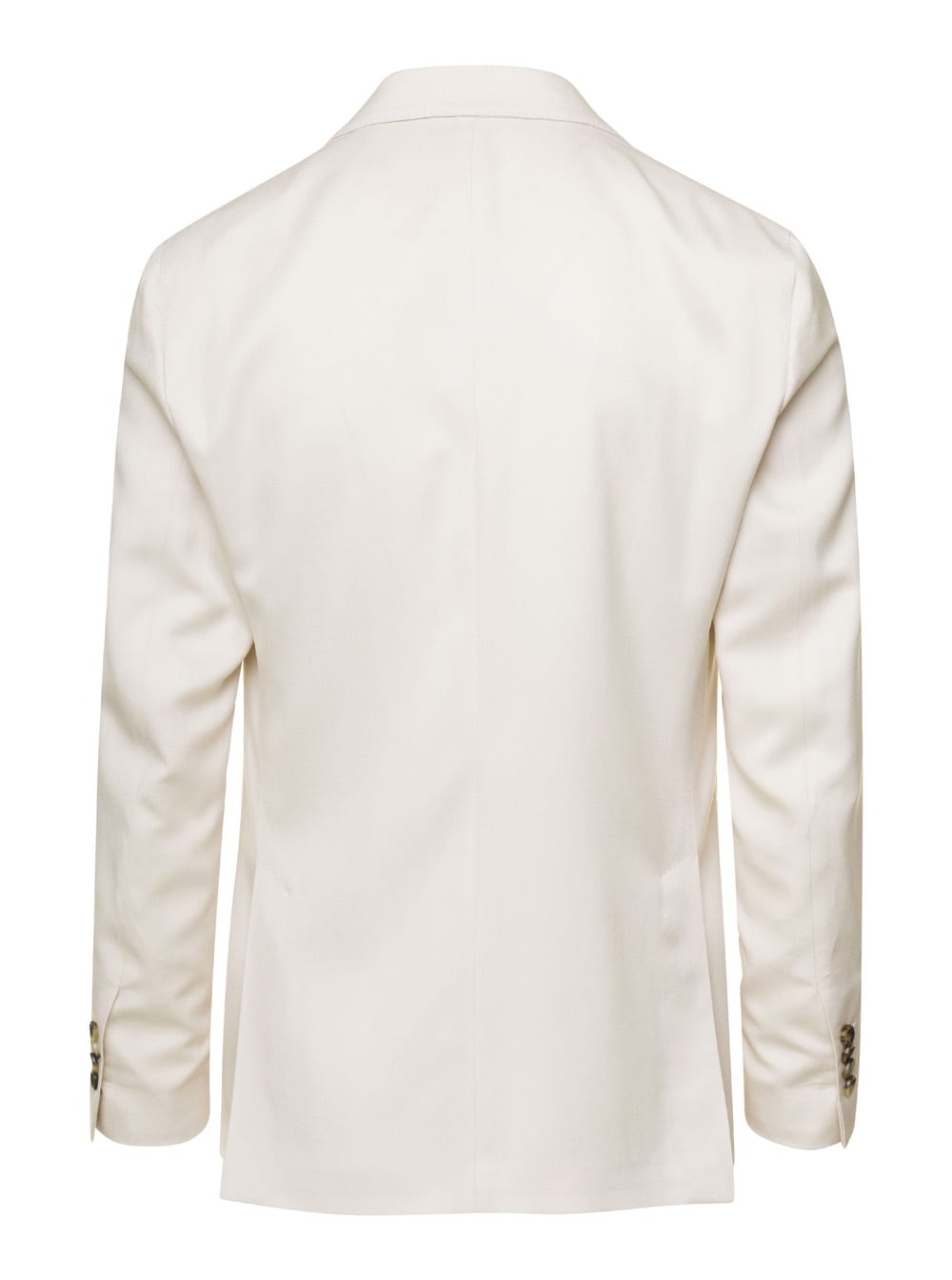 Shop Lardini Beige Jacket With Classic Collar And Pockets In Cashmere & Silk Blend Man