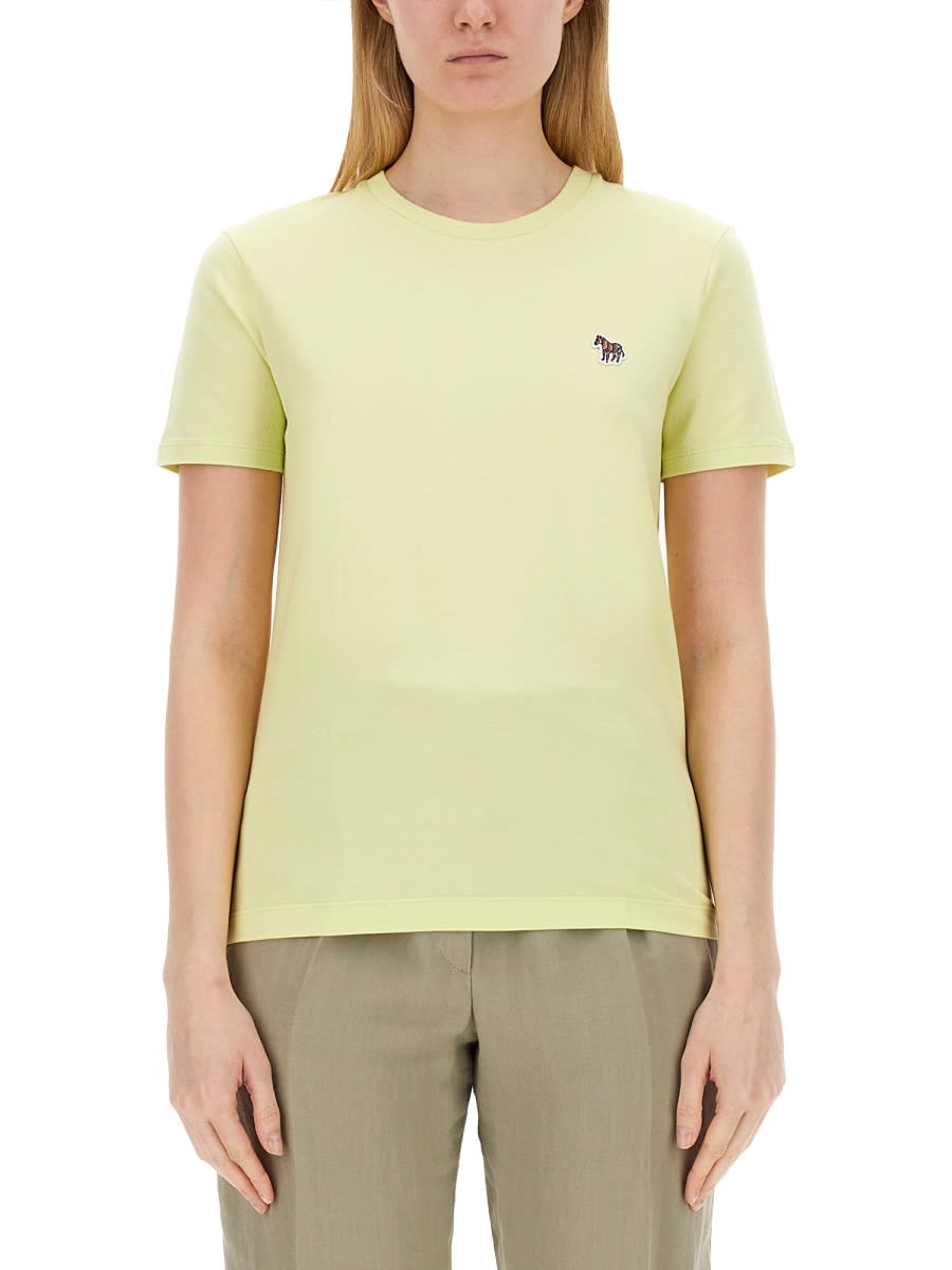 Shop Ps By Paul Smith T-shirt With Logo Patch In Yellow