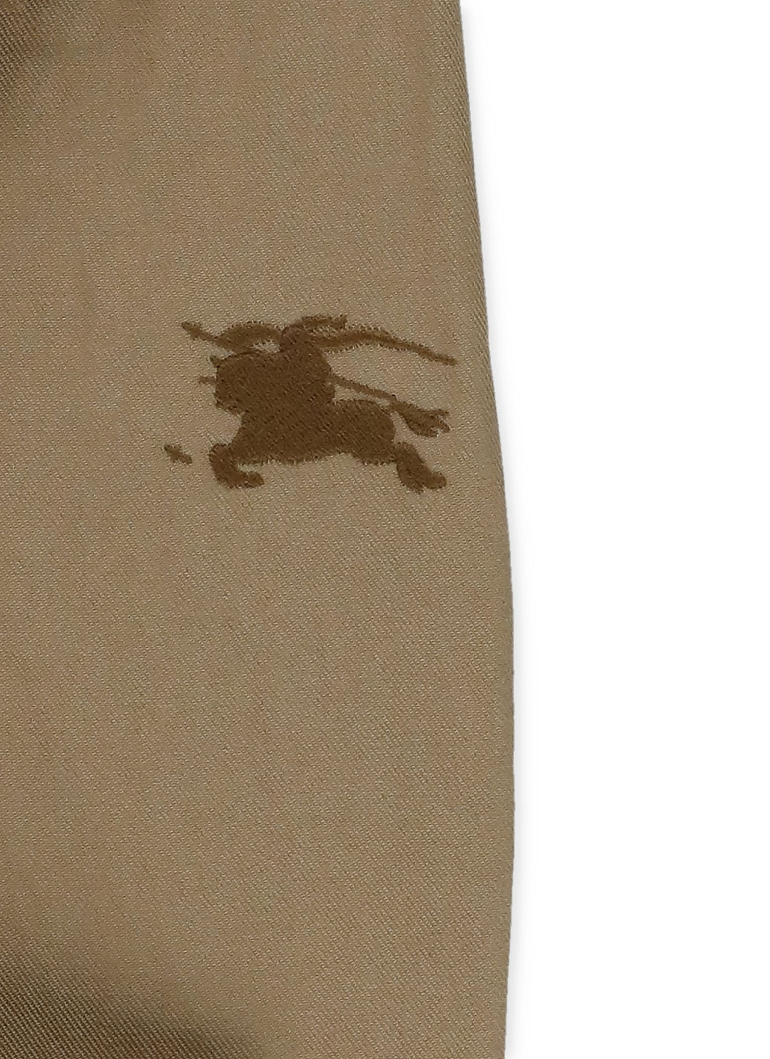 Burberry Cotton Blend Pants In Gray