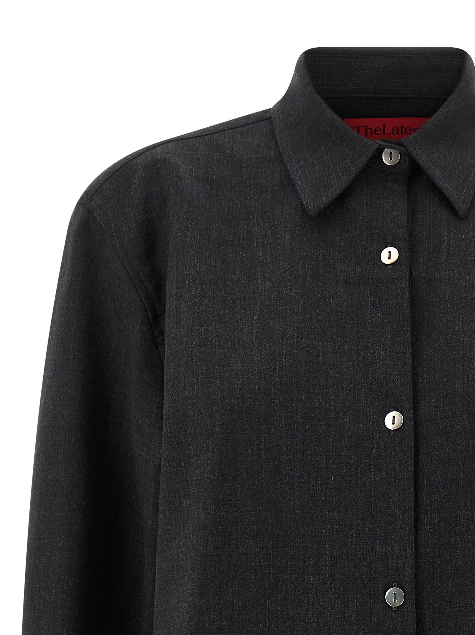 The Latest Black Long-sleeved Shirt With Classic Collar In Black