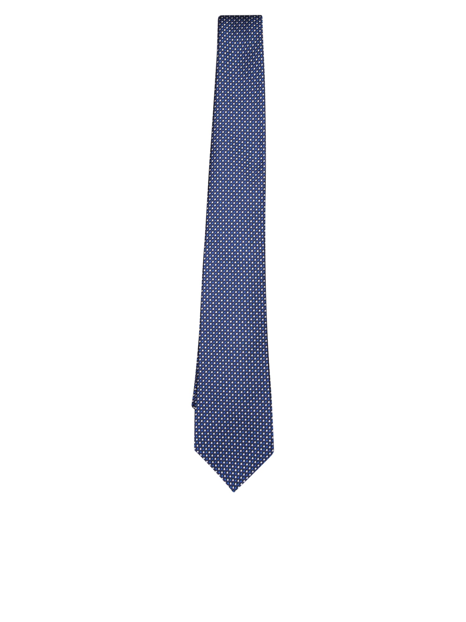 Blue/white Micro-pattern Tie