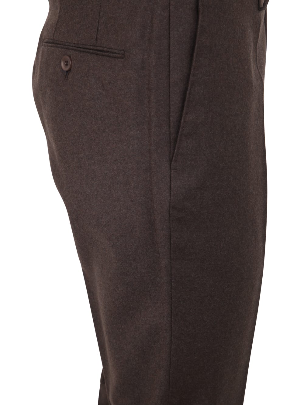 Shop Incotex Flannel Classic Trousers In Chestnut