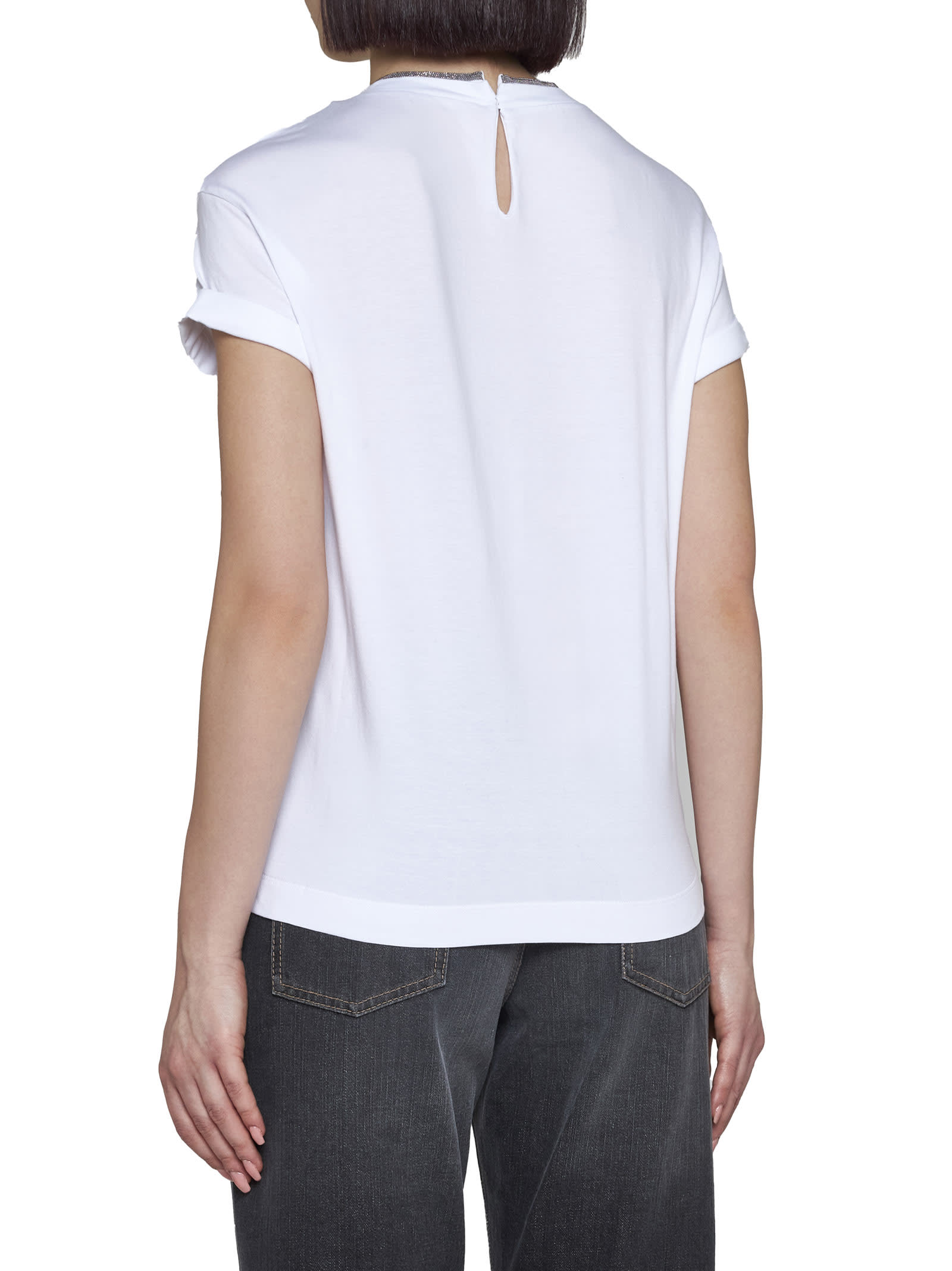 Shop Brunello Cucinelli T-shirt In White