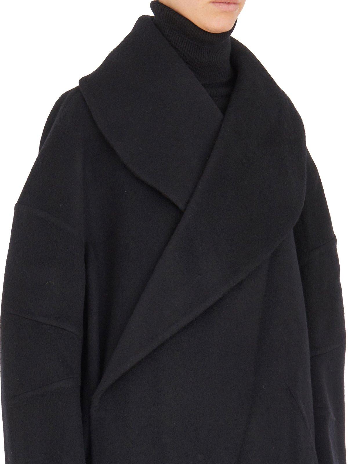 Shop Helmut Lang Double-faced Apex Cocoon Coat In Black