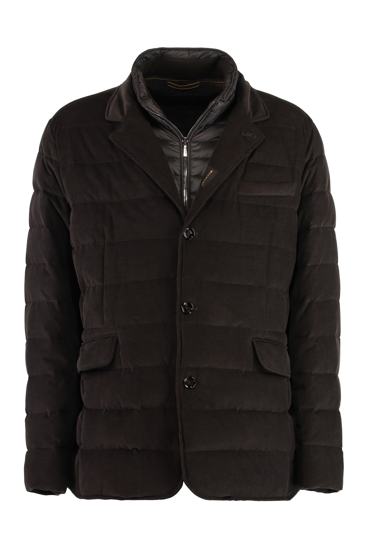 Moorer Nomos Padded Jacket In Brown