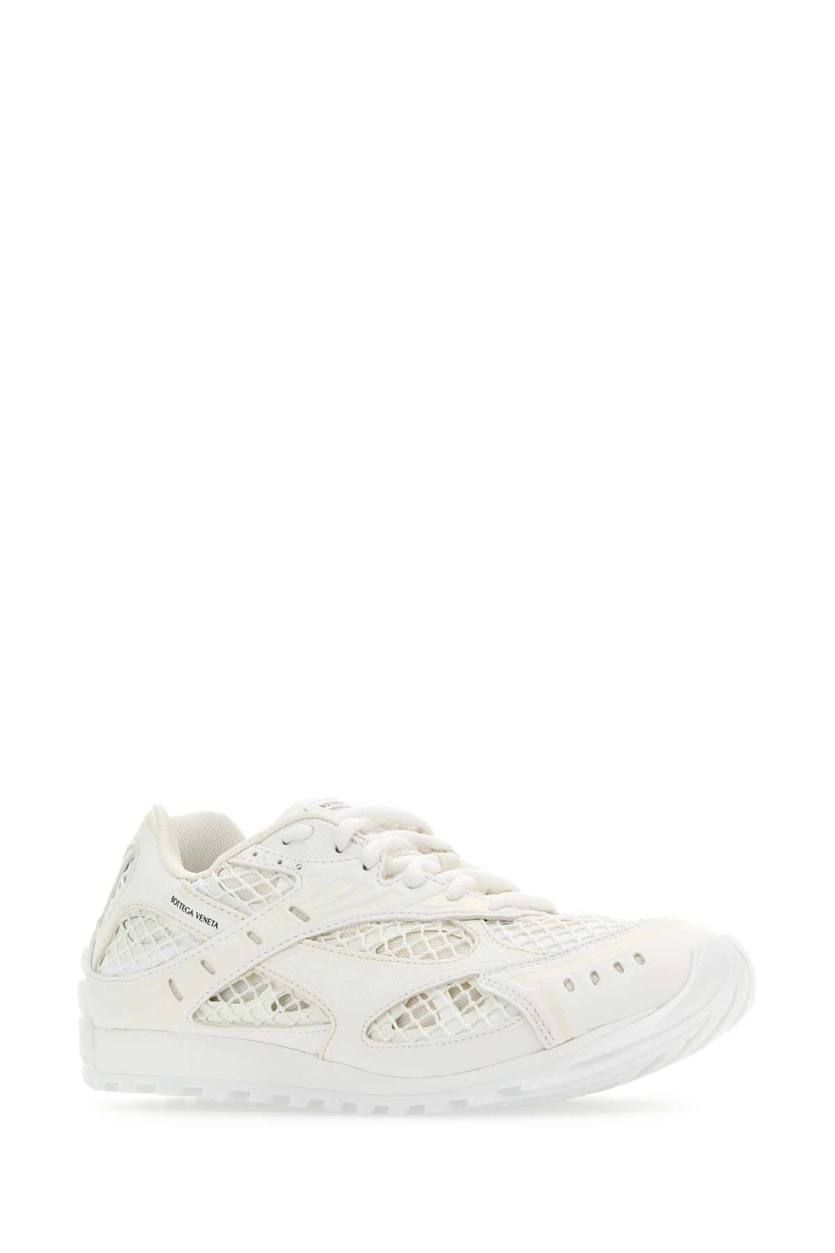 Shop Bottega Veneta White Orbit Sneakers