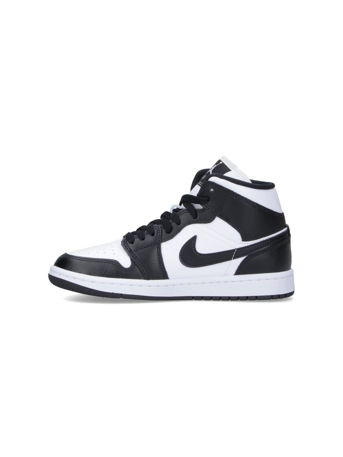 Nike Air Jordan 1 Mid Panda Sneakers In Black