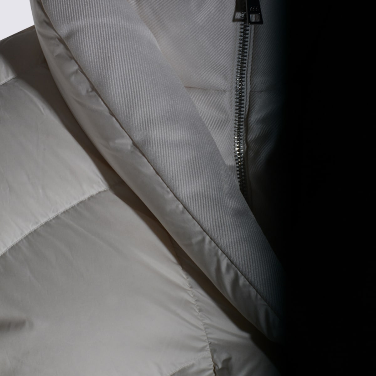 Add Cocoon Rice Long Down Jacket In White