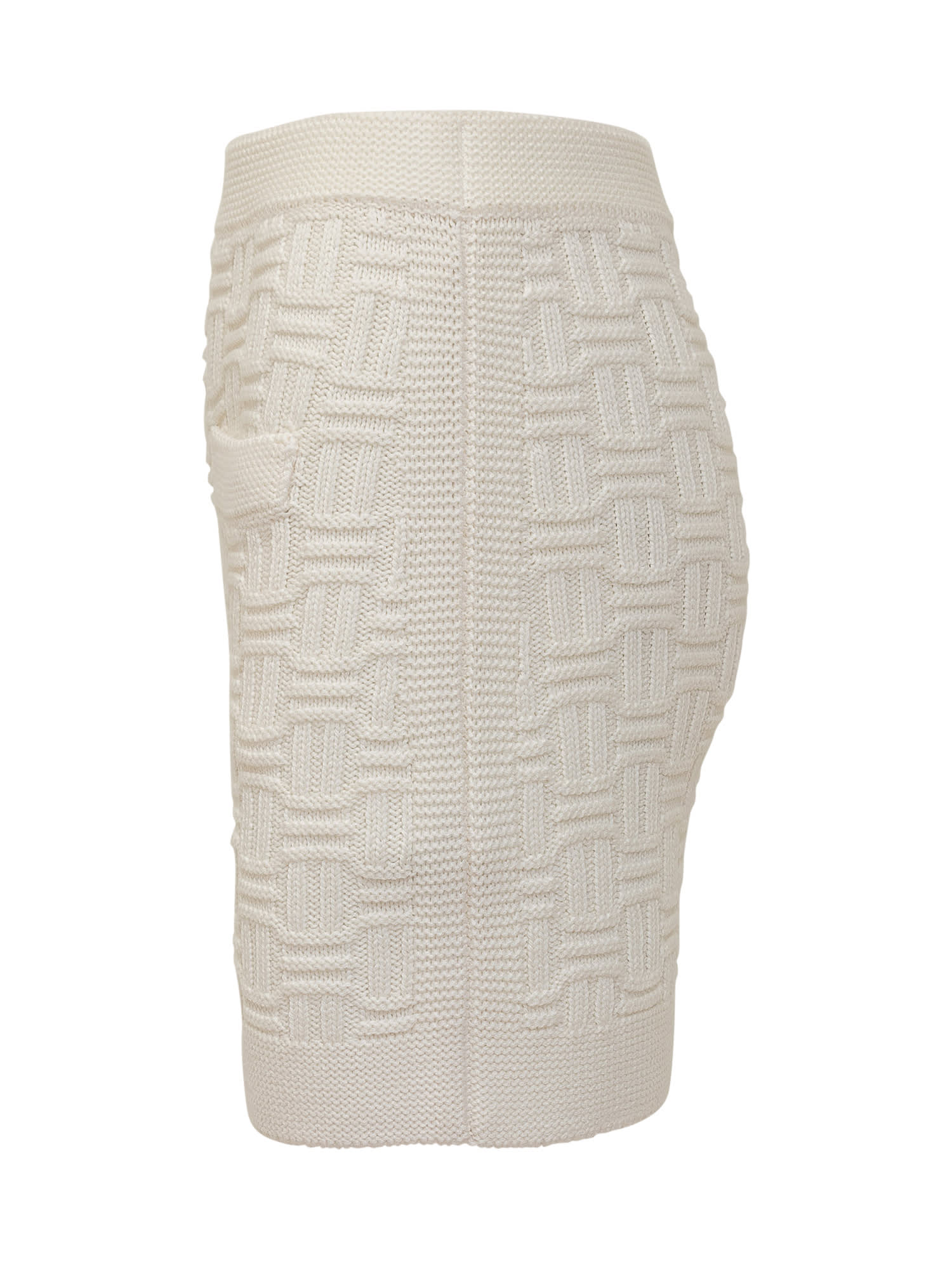 Shop Casablanca Column Skirt In White