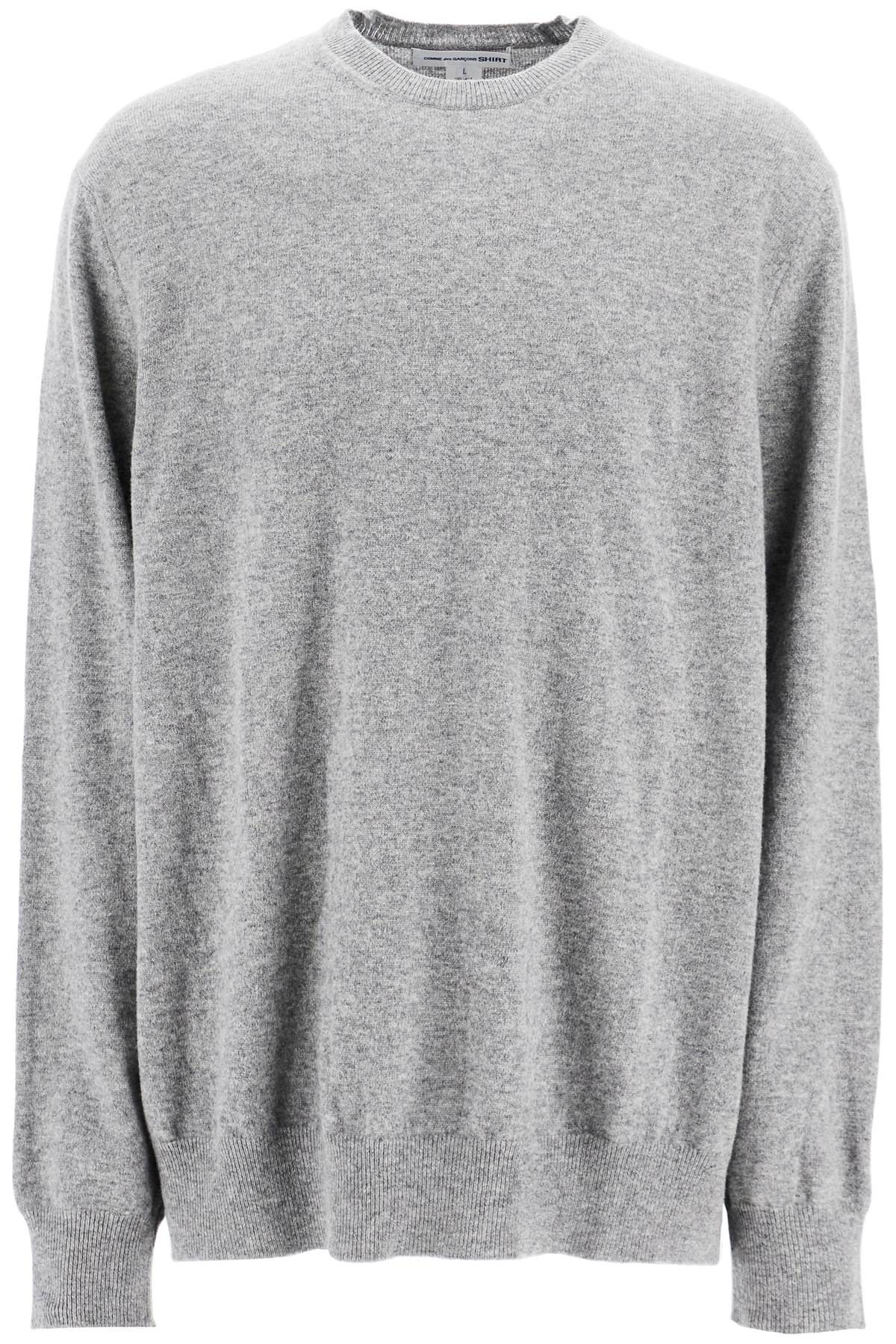 Shop Comme Des Garçons Shirt Wool Yarn Pullover Sweater In Grey (grey)