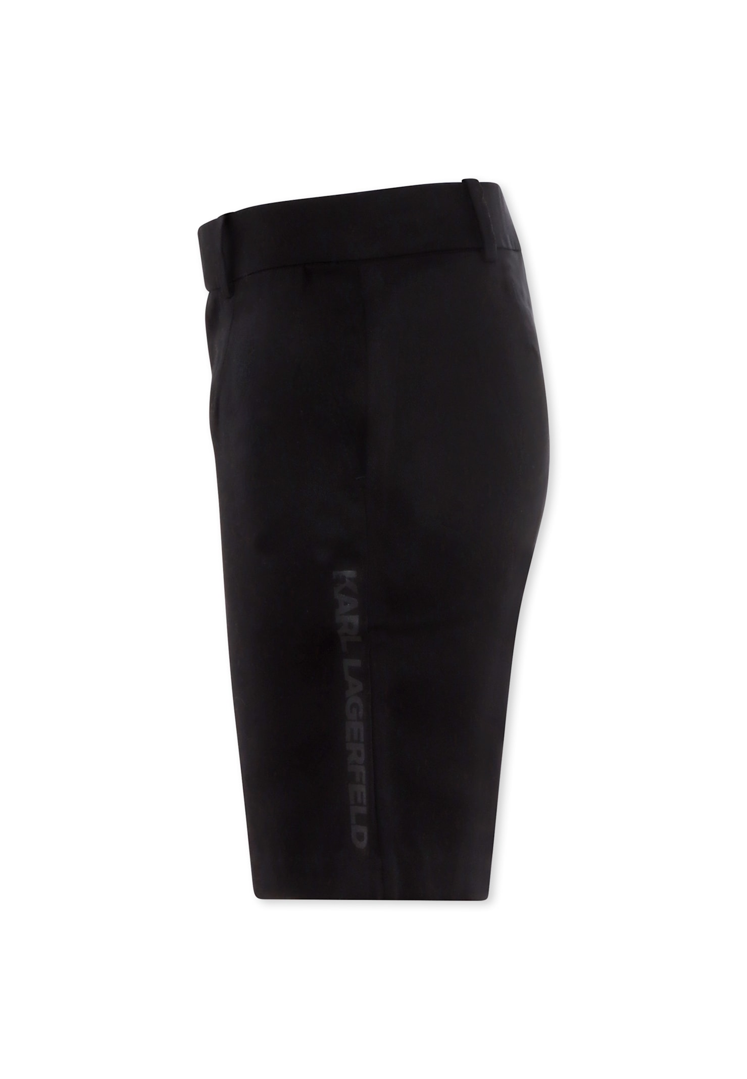 Karl Lagerfeld Black Shorts For Boy With Logo In Black