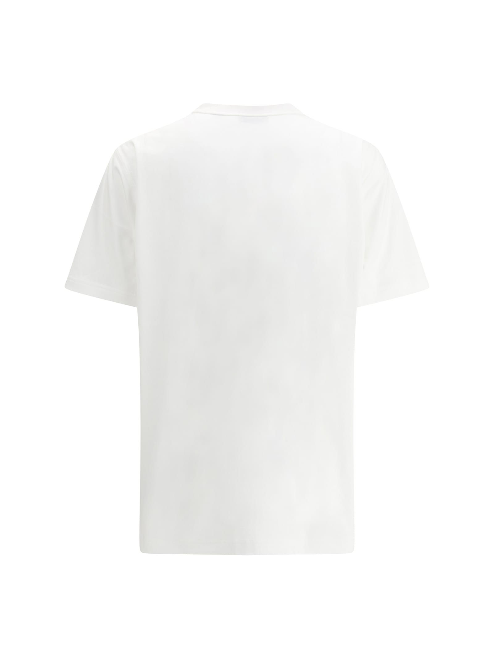 Burberry Women White Jersey Checked Twill-trimmed Cotton-jersey T-shirt Tee Shirt In White