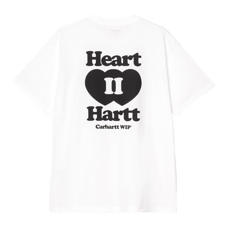 Carhartt Wip Ss Heart Ii Hartt Tshirt In White