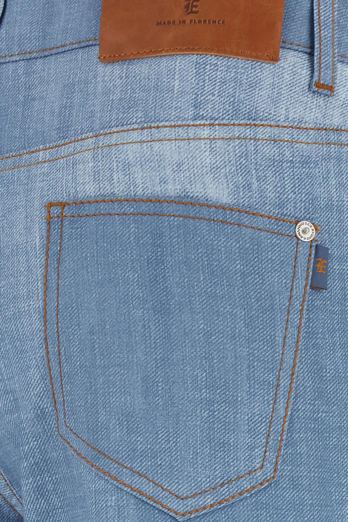Shop Ermanno Scervino Denim Wide-leg Jeans In Blu Denim