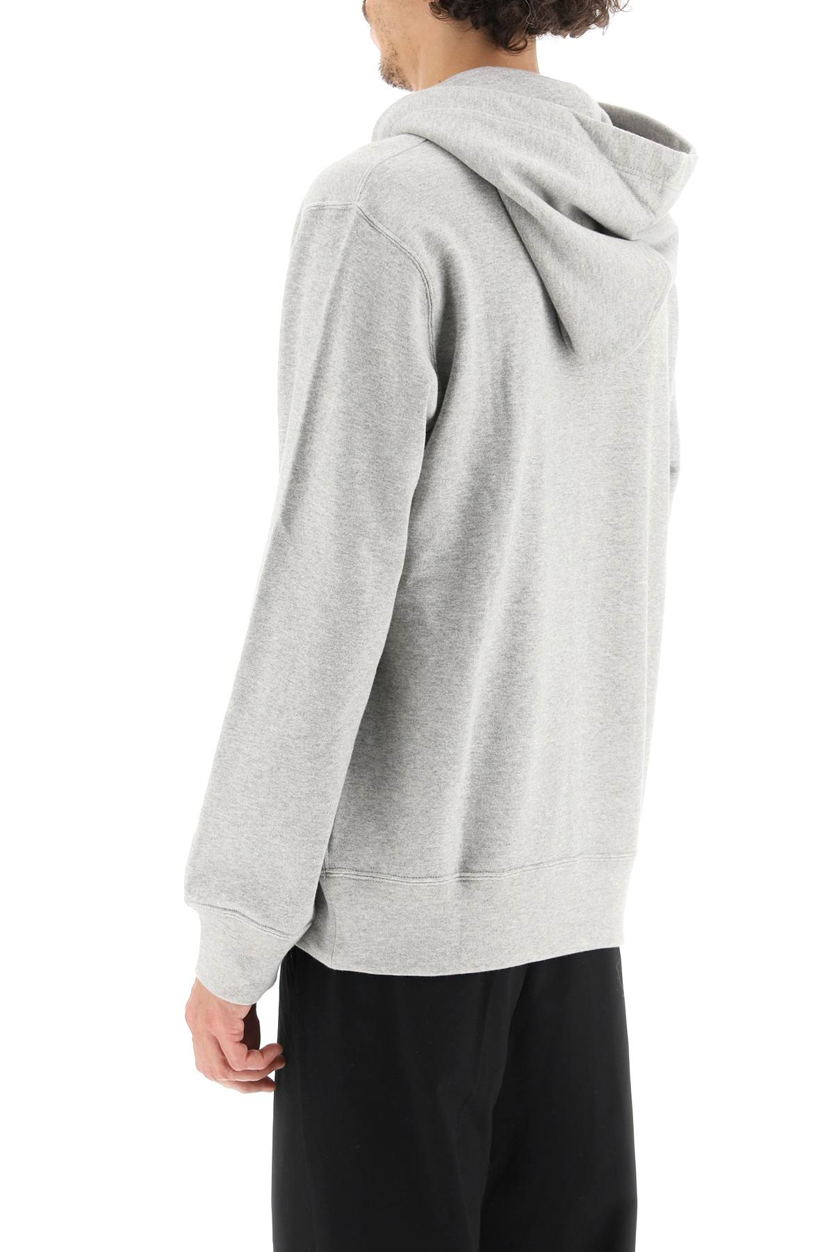 Shop Comme Des Garçons Play Heart Patch Unisex Hoodie In Gray (grey)