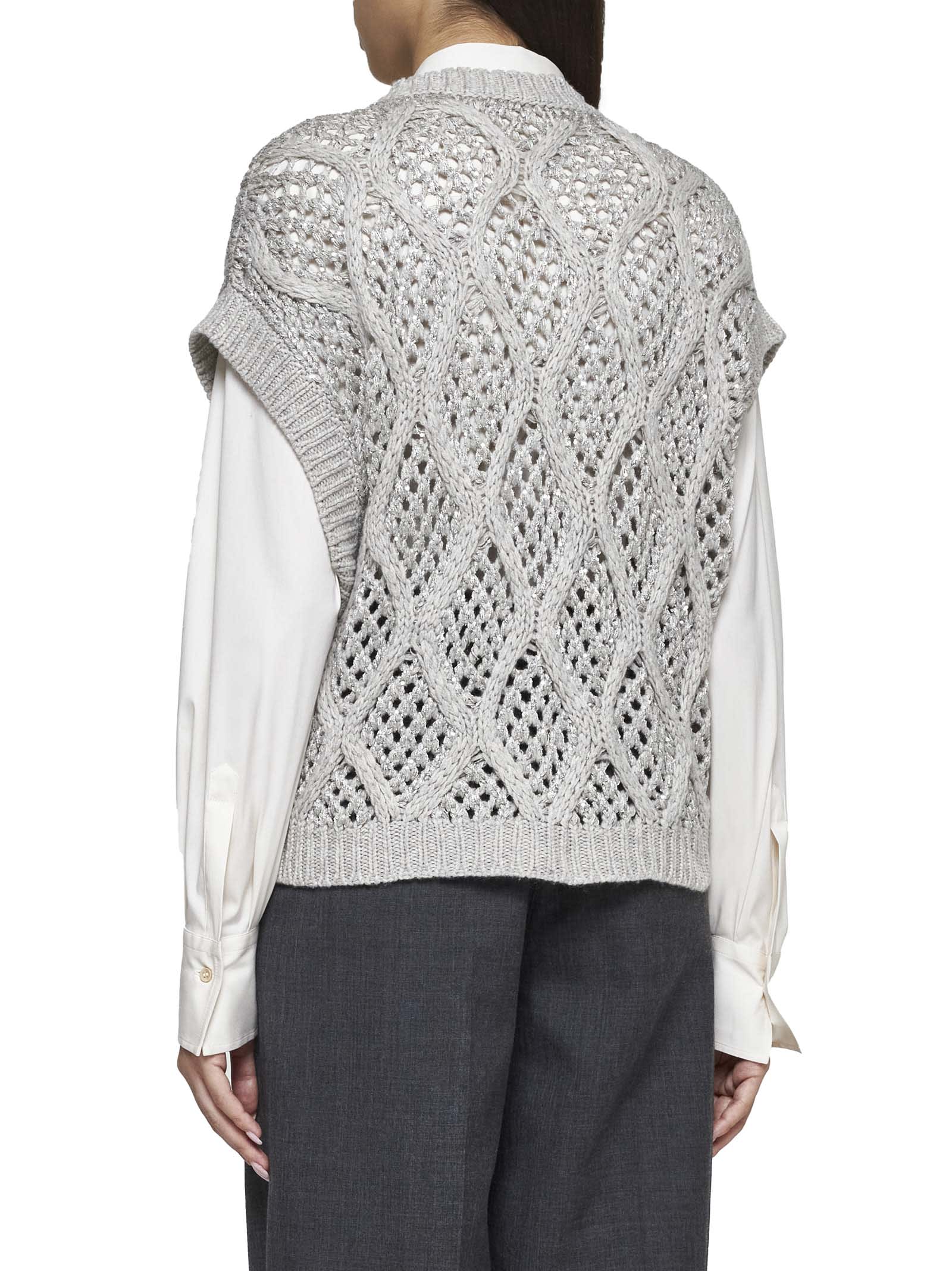 Shop Brunello Cucinelli Sweater In Grey