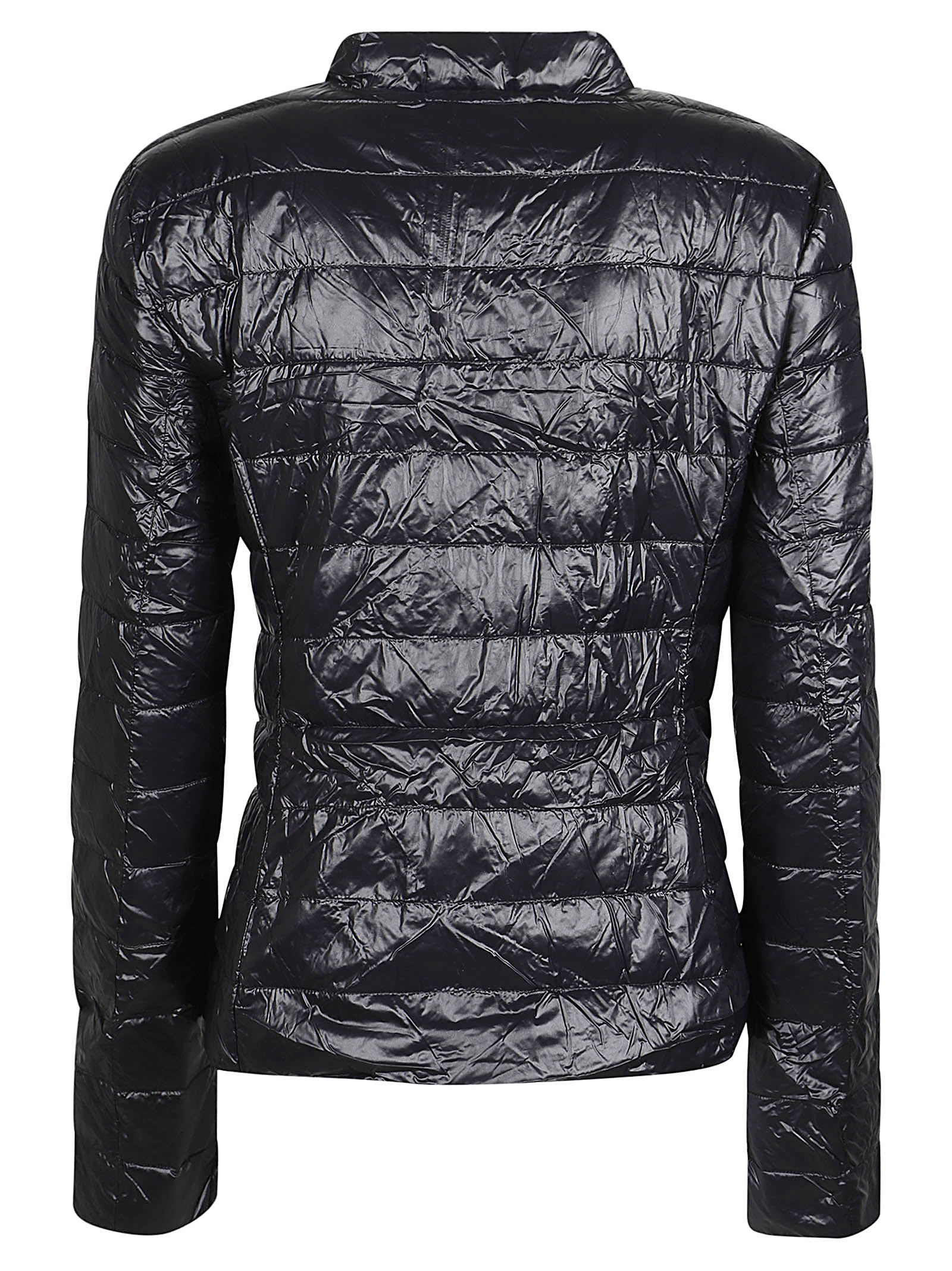 Shop Patrizia Pepe Reversible Down Jacket In Nero