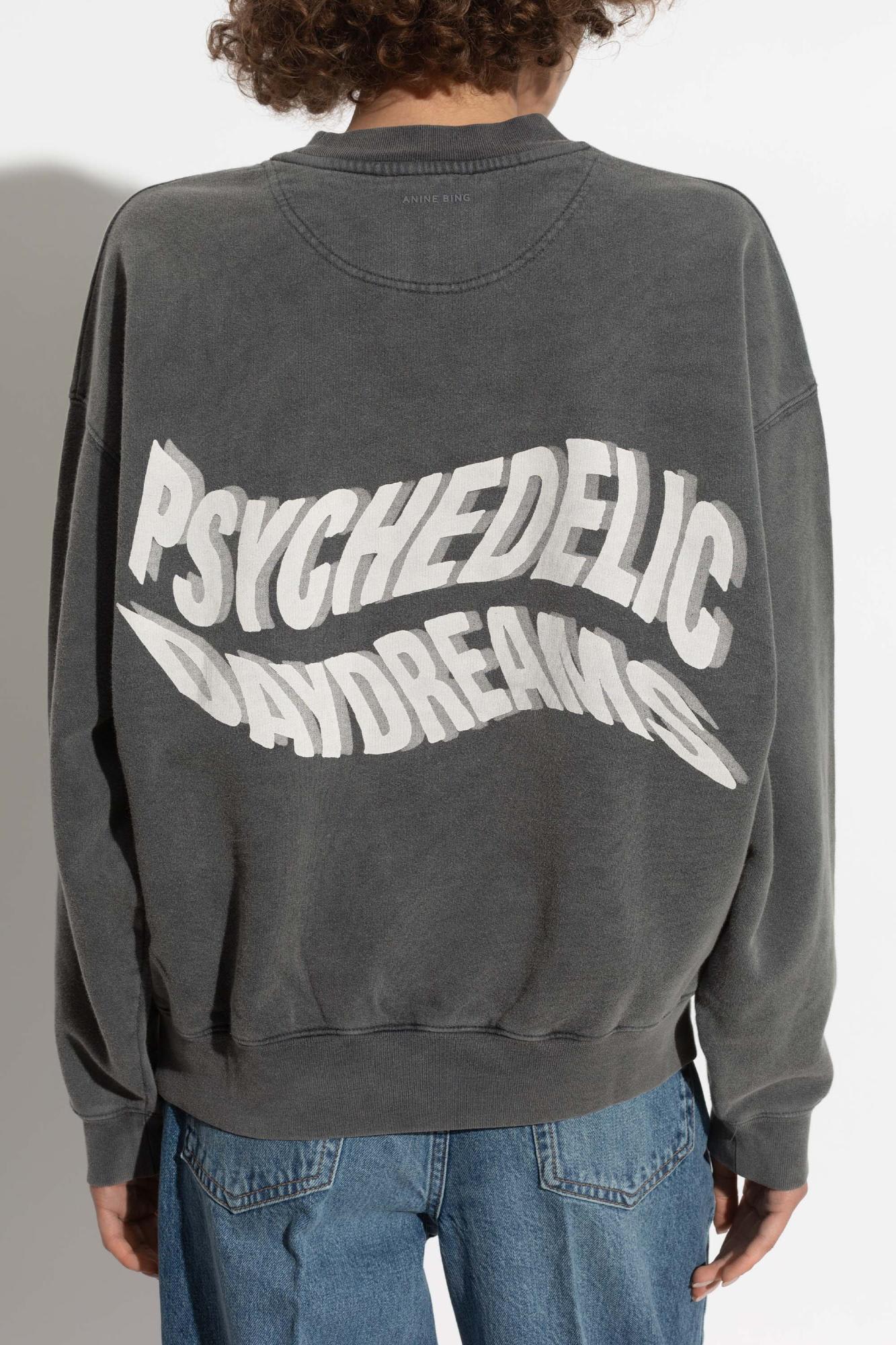 Shop Anine Bing Sweatshirt With Logo In Grey