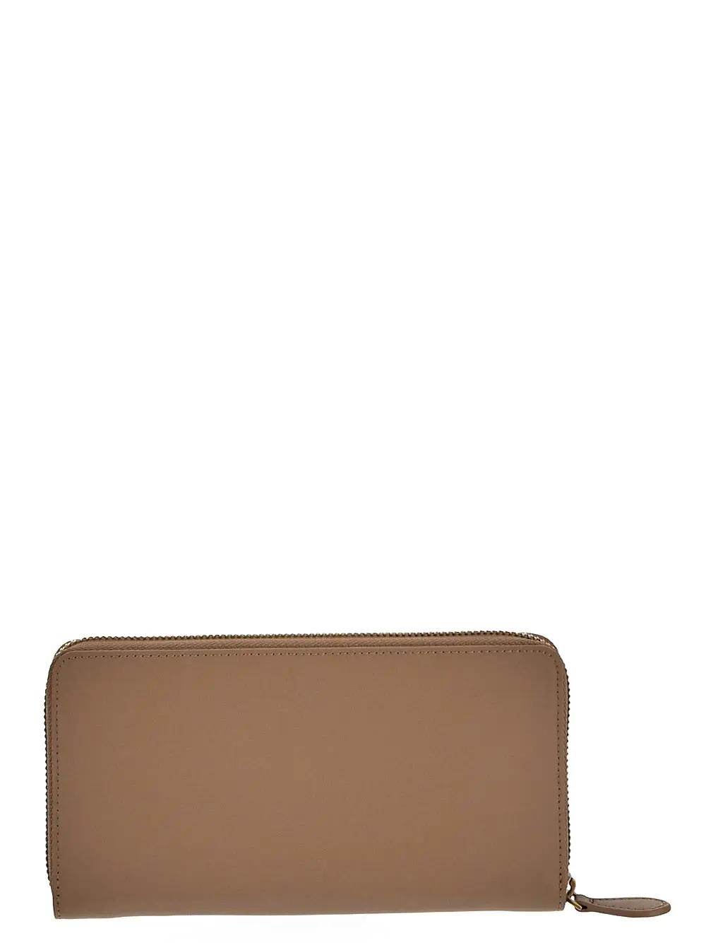 Pinko Maxi Rider Zip-around Wallet In Biscotto