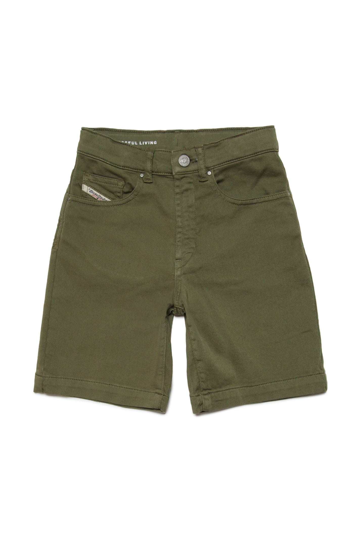 Diesel D-macs Knee-length Shorts In Dusty Olive