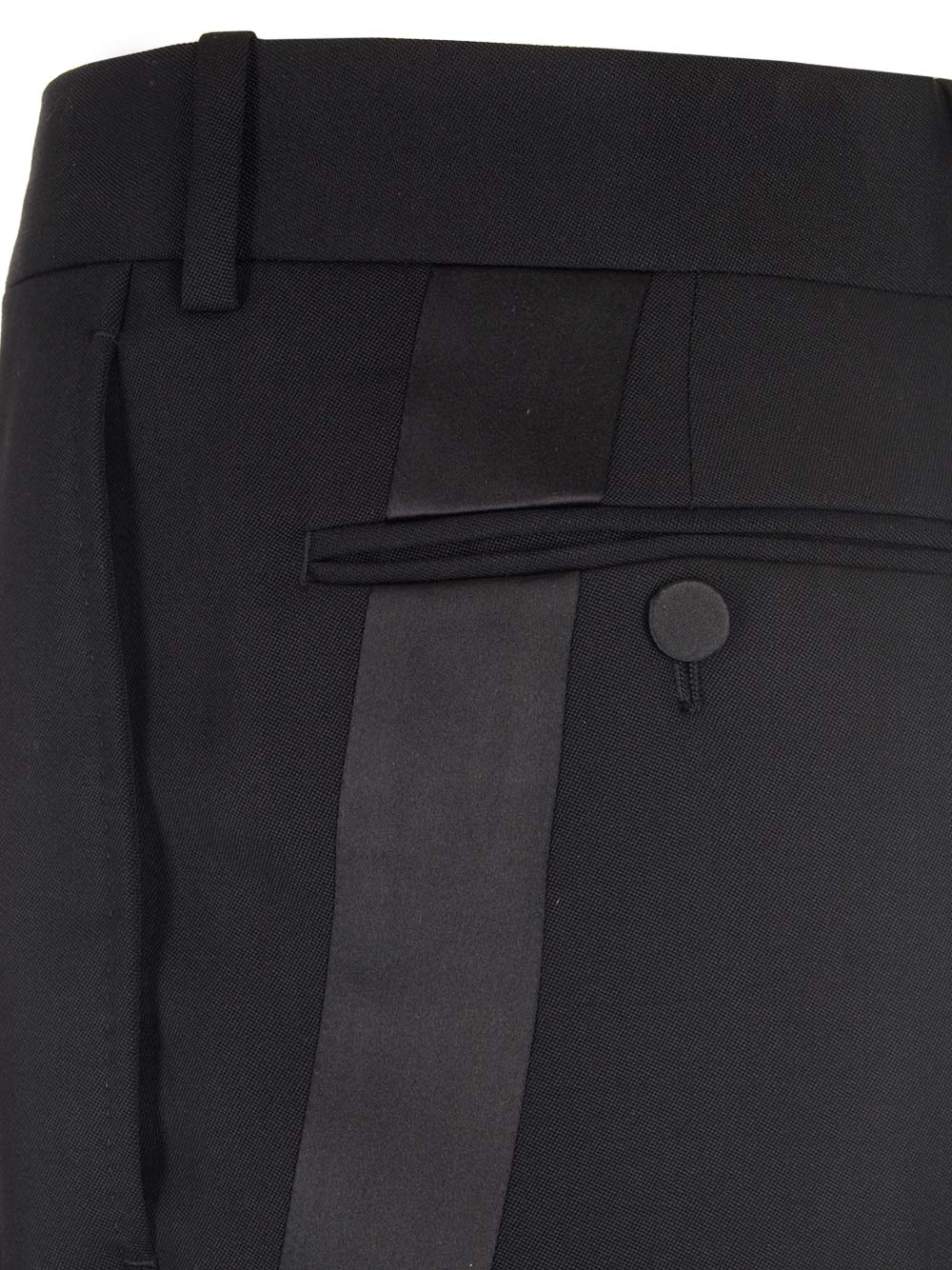 Alexander Mcqueen Tuxedo Cigarette Trousers In Black