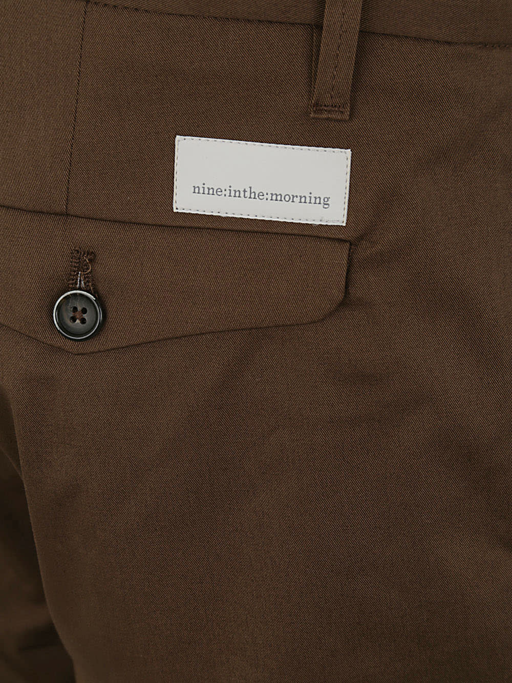 Shop Nine In The Morning Easy Chino Slim Trouser In Coffee