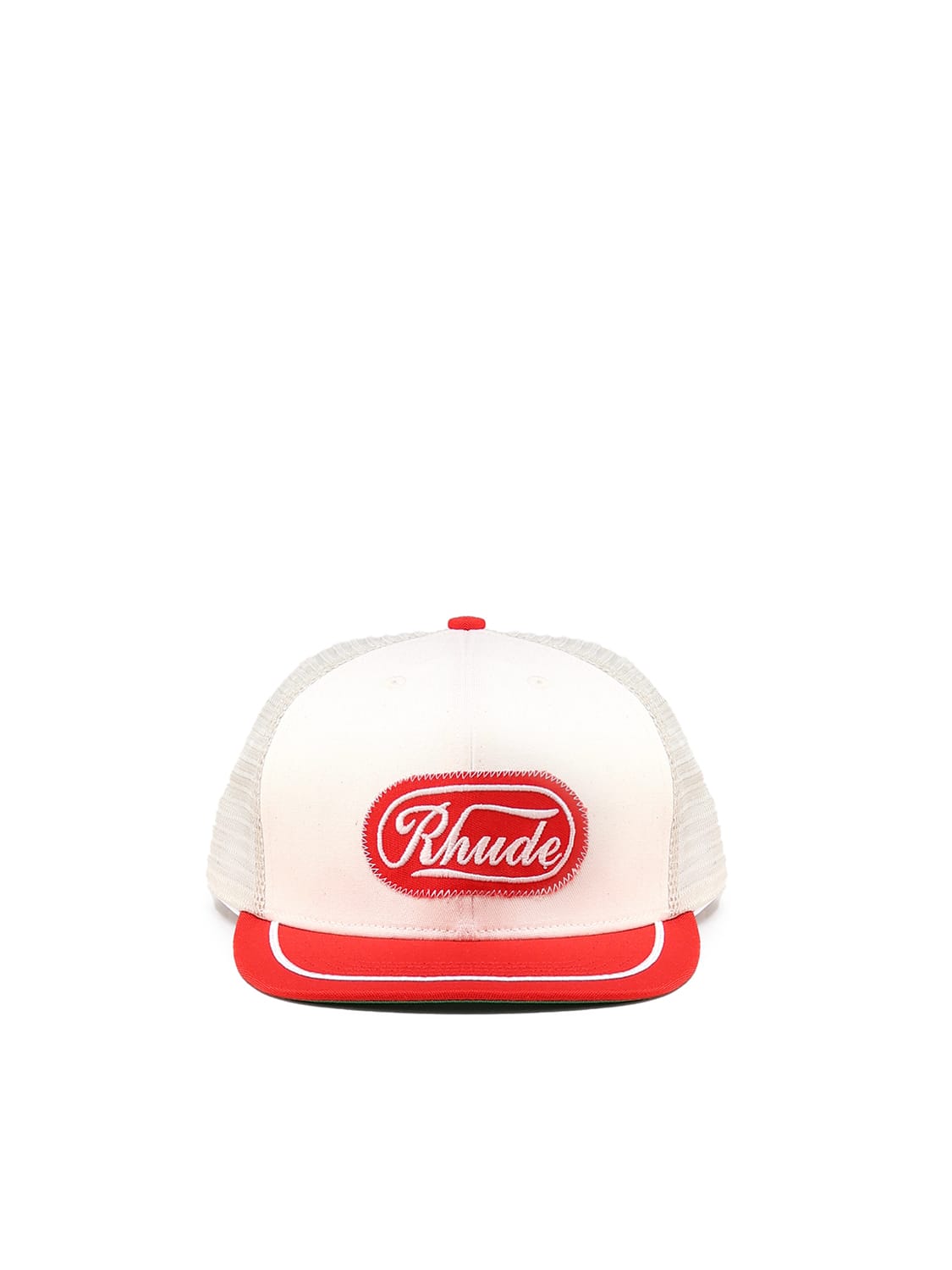 Shop Rhude Baseball Hat Logo In White, Red