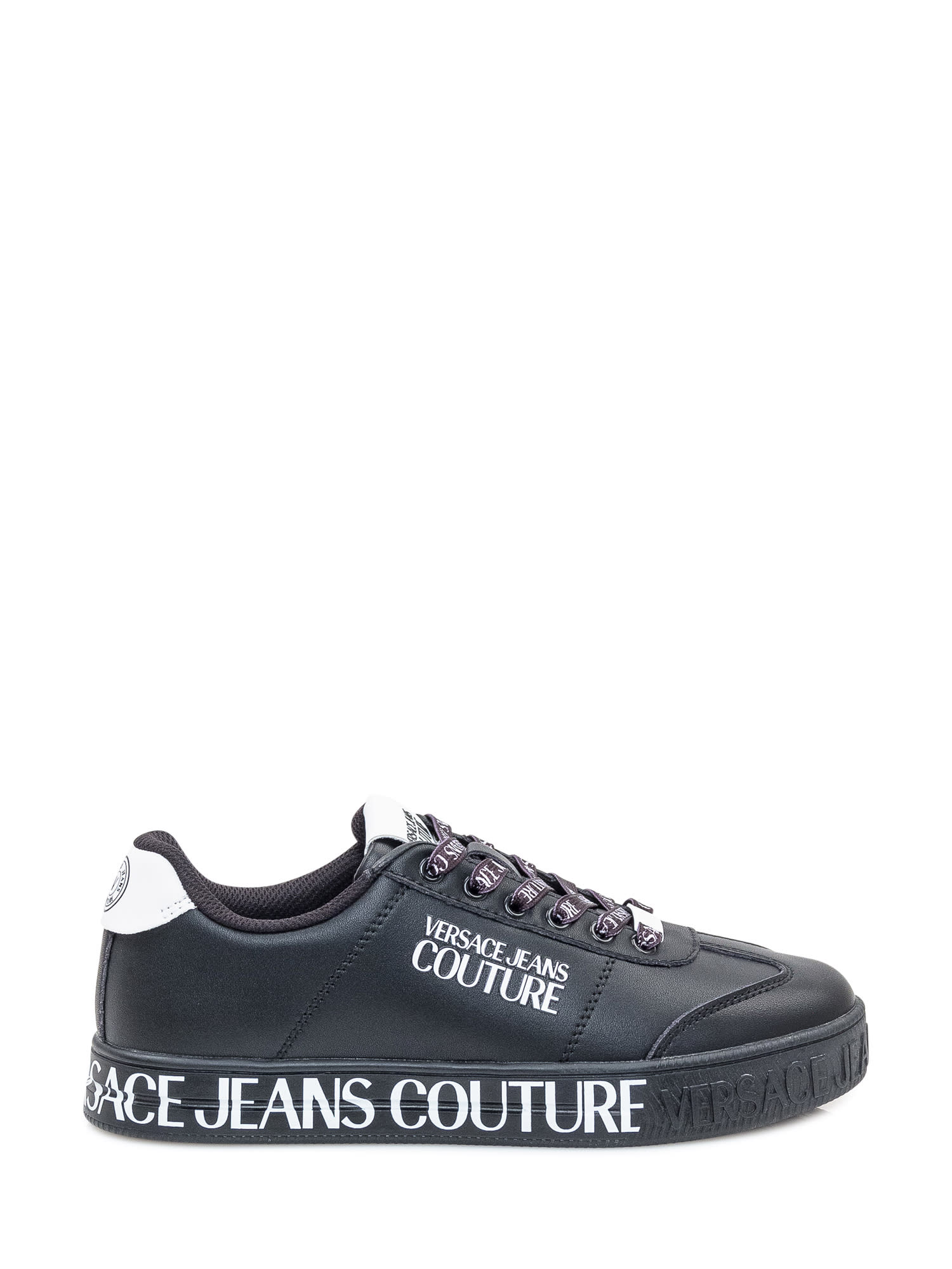 Shop Versace Jeans Couture Court Sneaker In Black