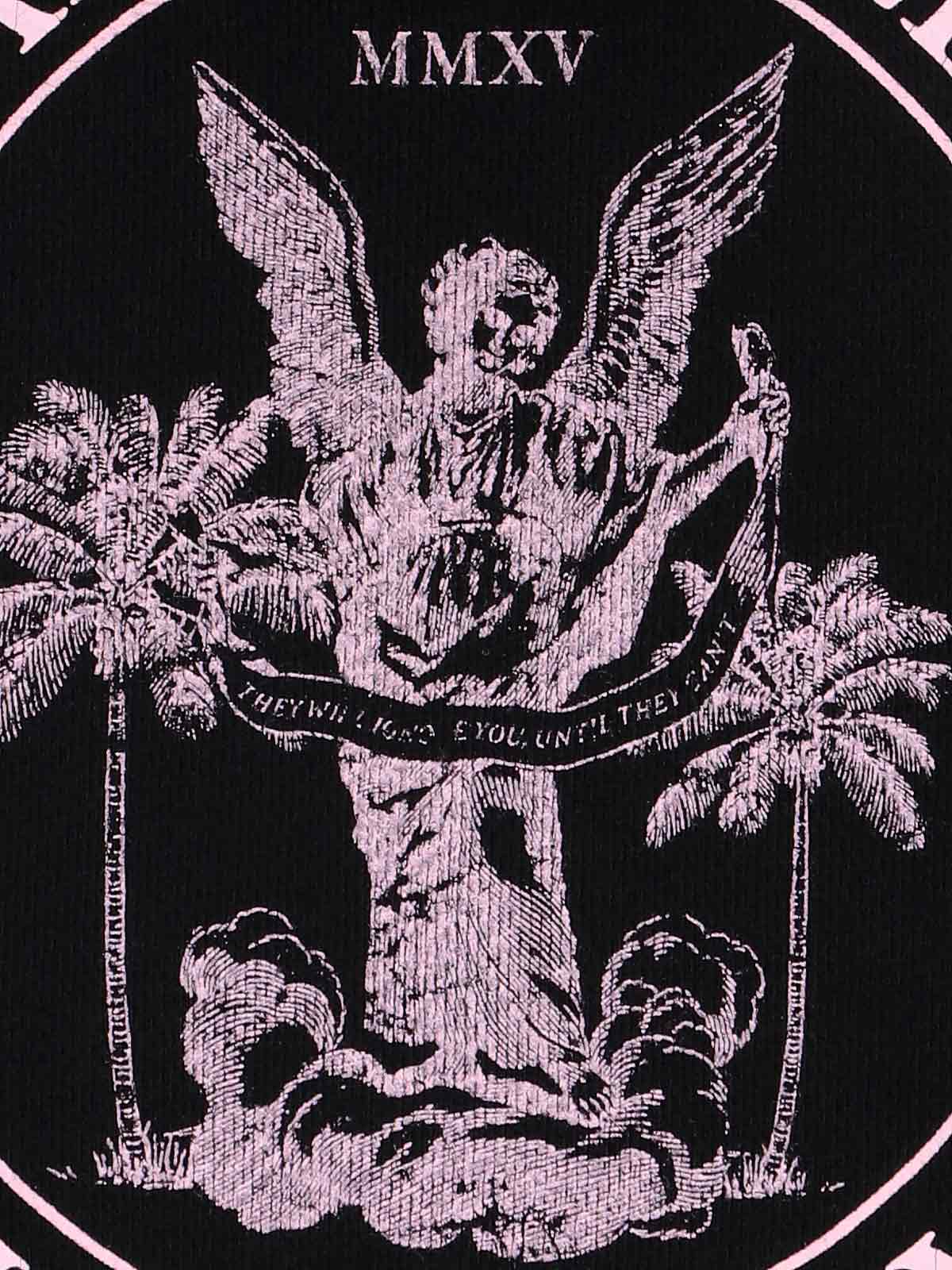 Shop Palm Angels Back Maxi Print Hoodie In Black