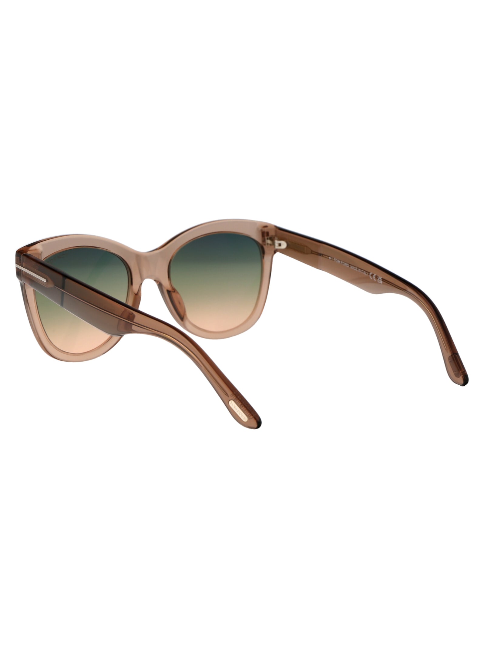 Shop Tom Ford Wallace Sunglasses In 45p Marrone Chiaro Luc / Verde Grad