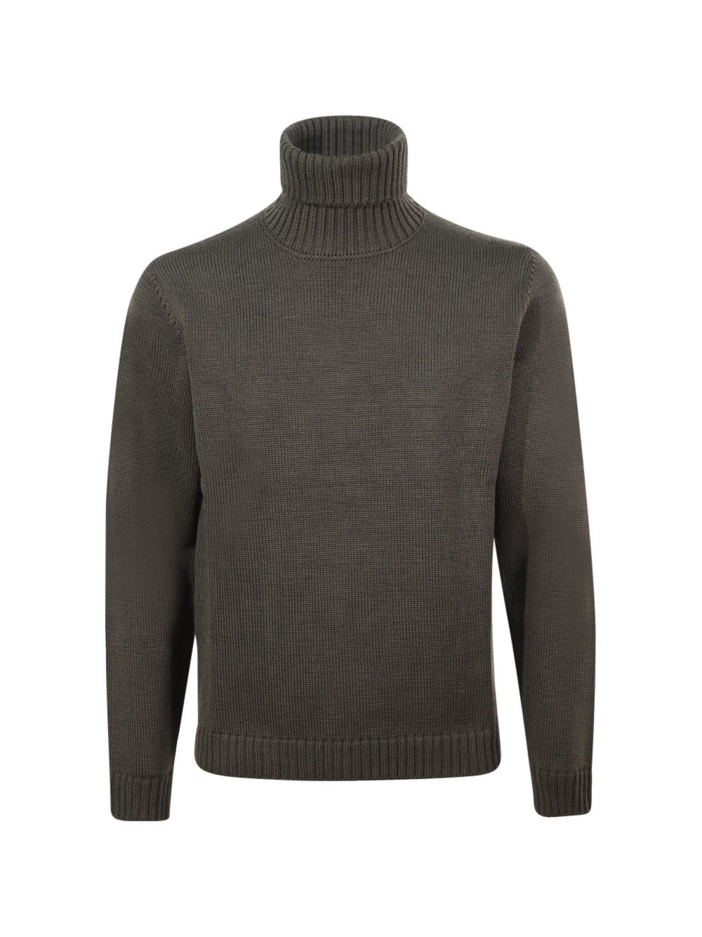 Shop Zanone Turtleneck In Militare