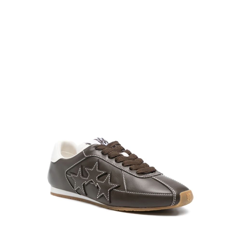 Amiri Pacific Flat Leather Sneakers In Brown